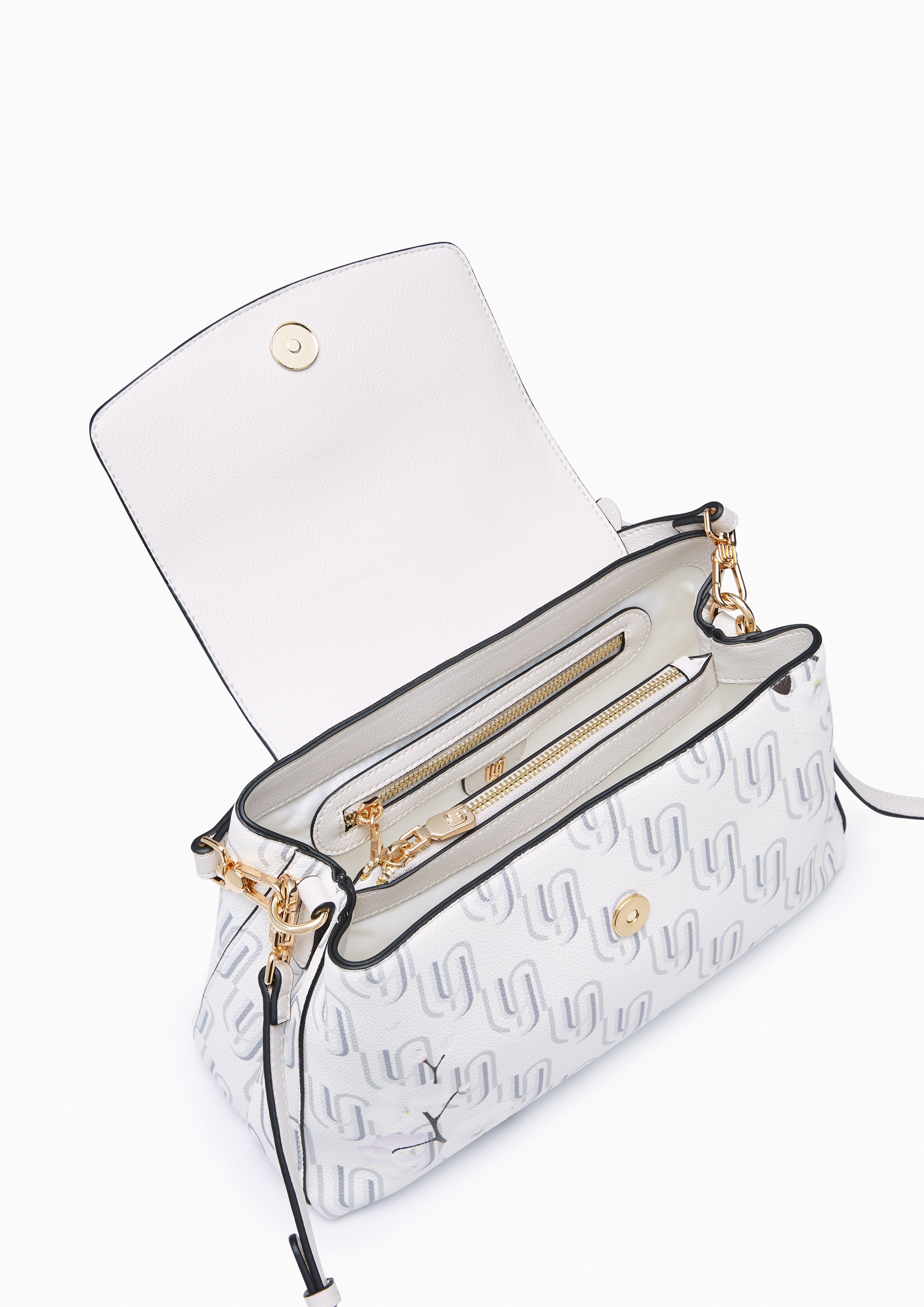 Ivy Infinite Top Handle M Handbag - Printed Grey