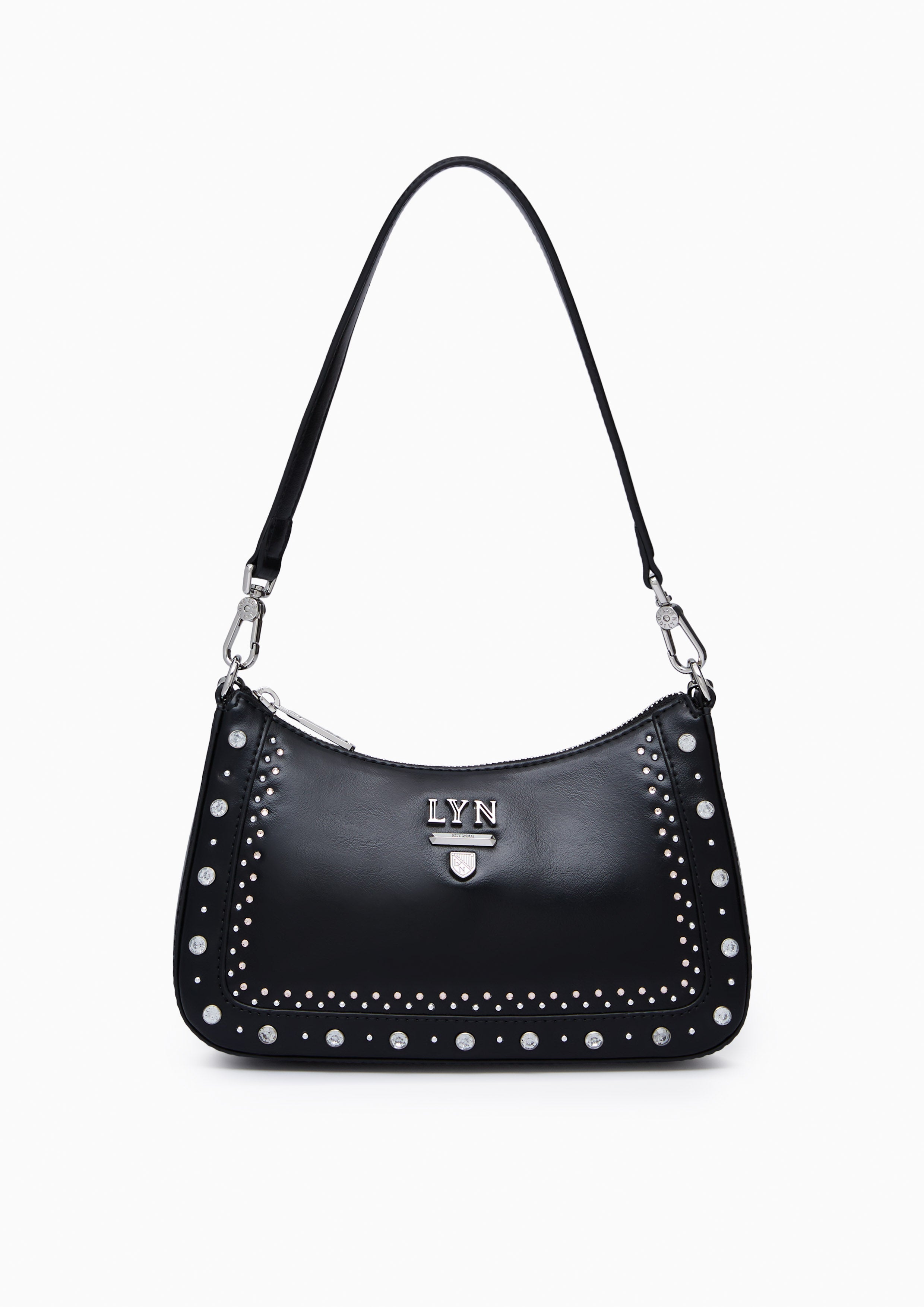 Tricia Avant Crystal Shoulder Bag - Black