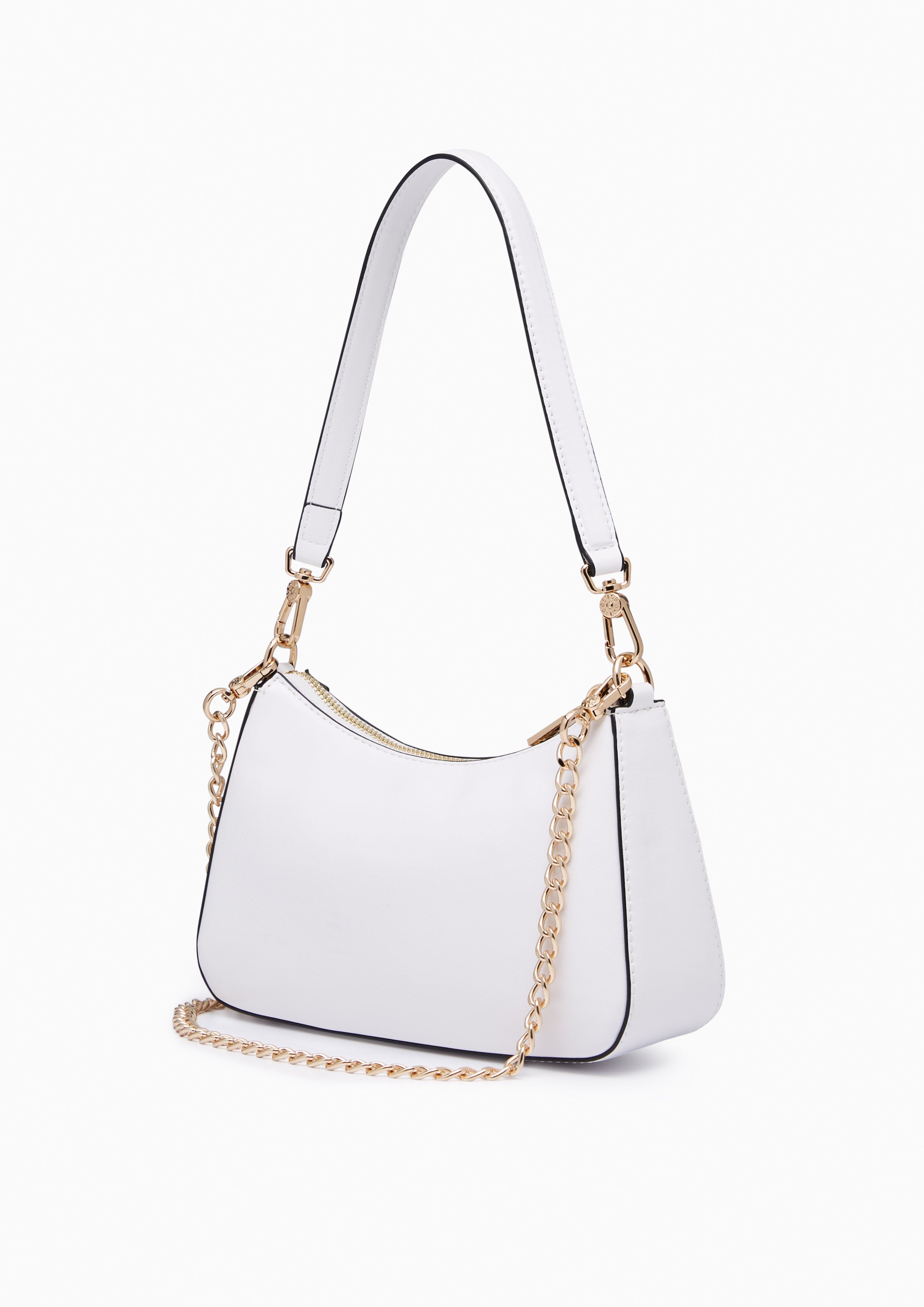 Tricia Avant Crystal Shoulder Bag - White