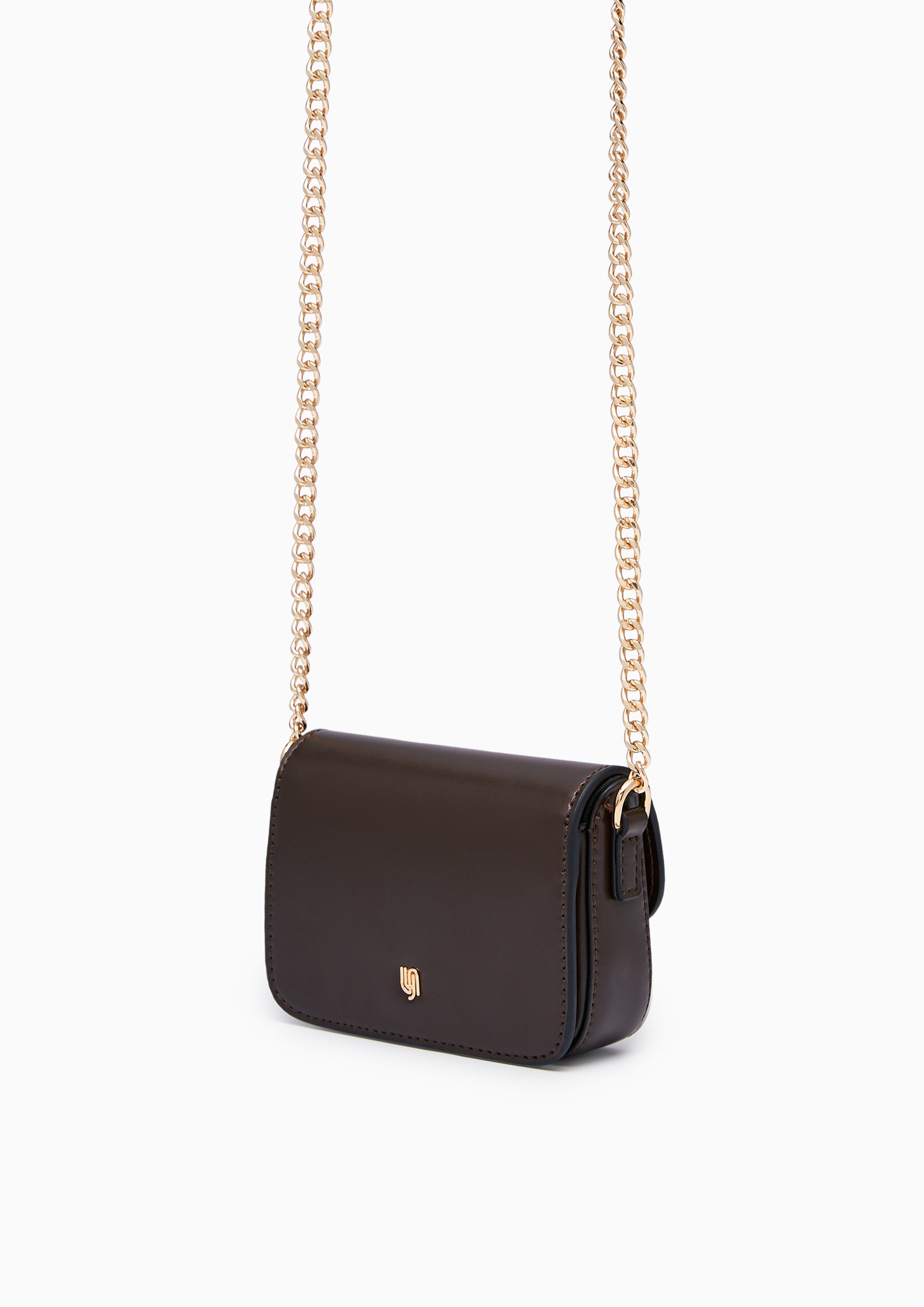 Voda Infinite Mini  Crossbody Bag - Dark Brown