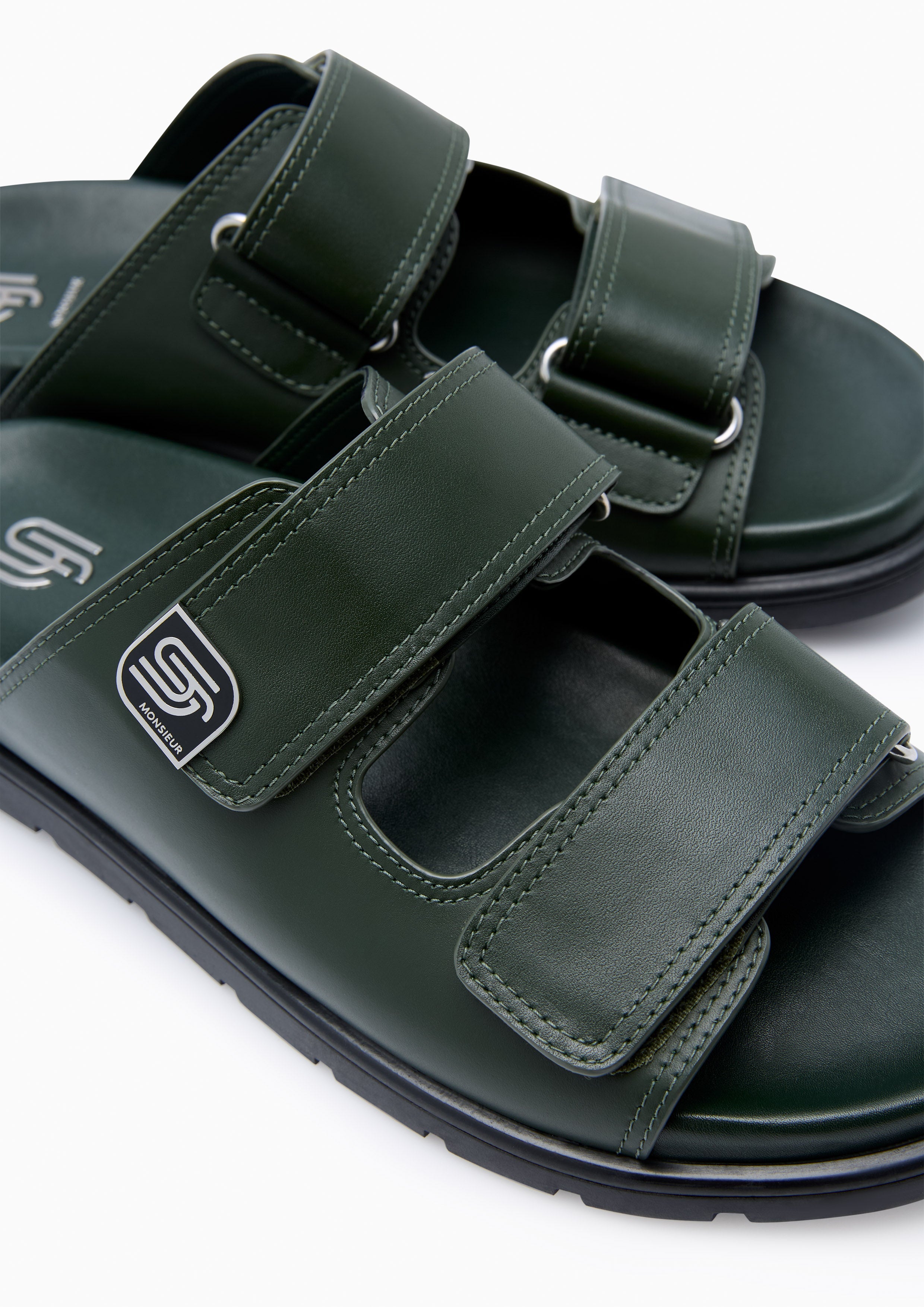 Safar Infinite Flats And Sandals - Dark Green