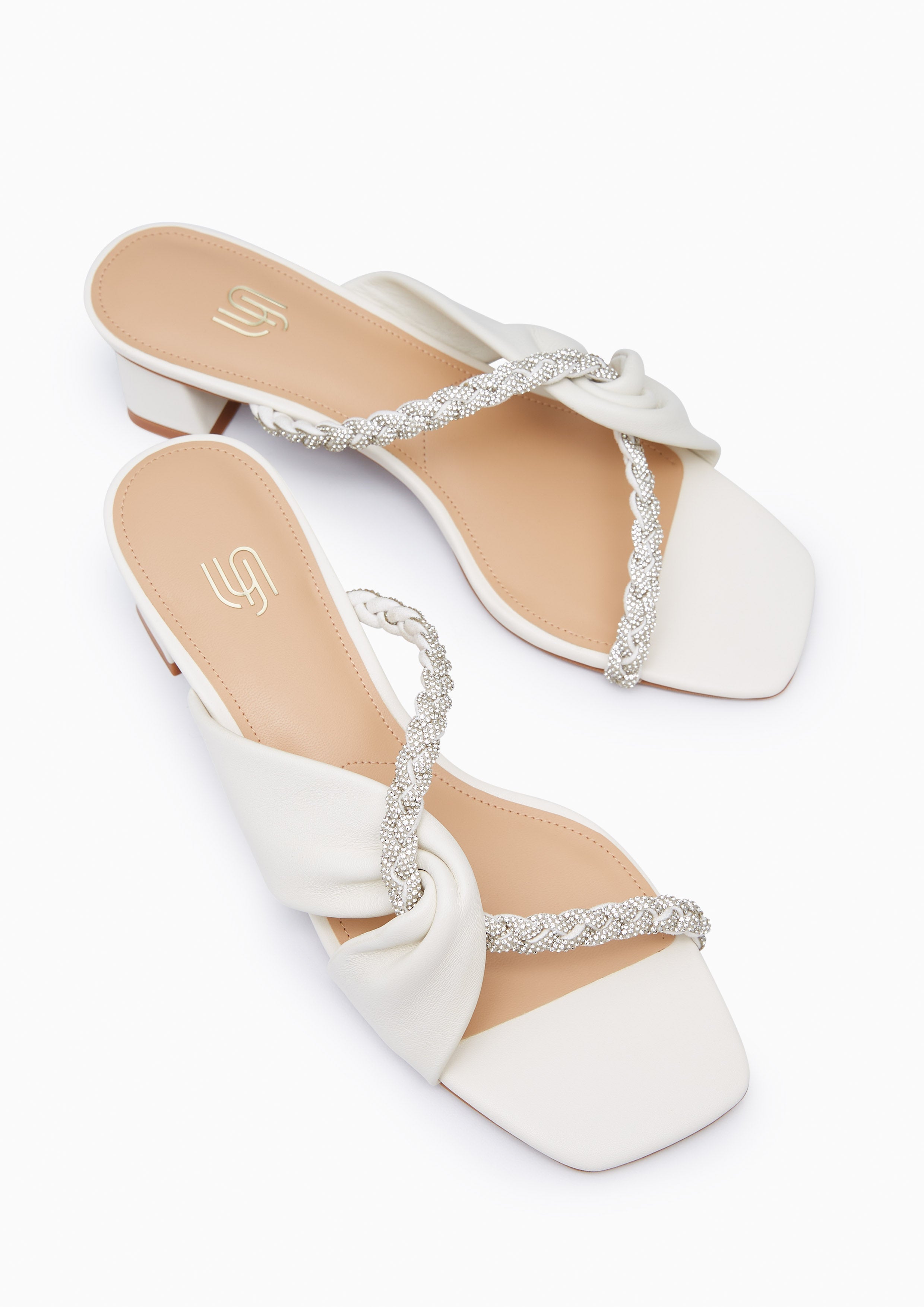 Promise Pleat Infinite Flats And Sandals - Ivory