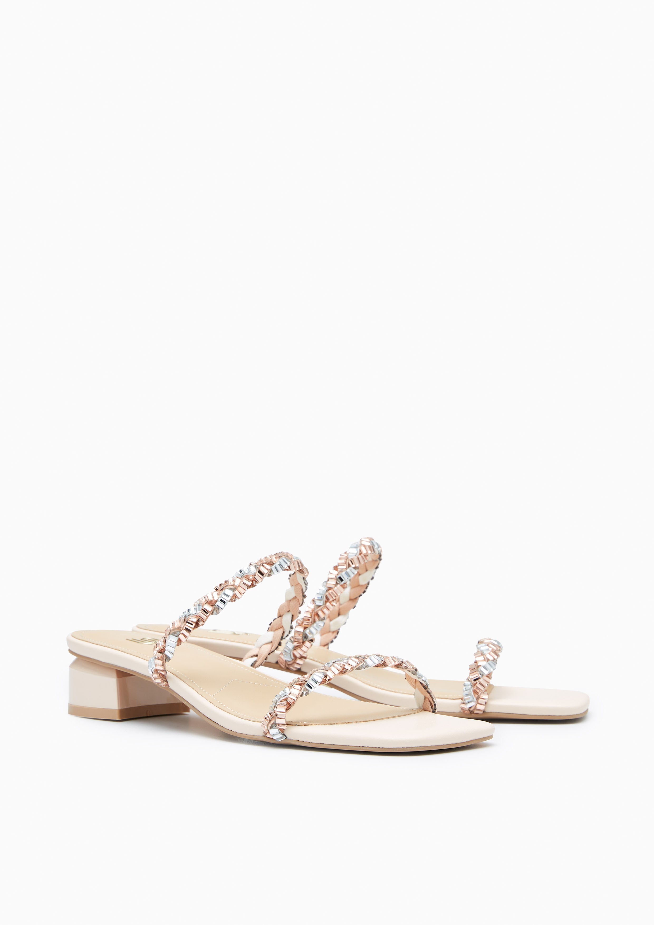 Promise Square Infinite Flats And Sandals - Ivory