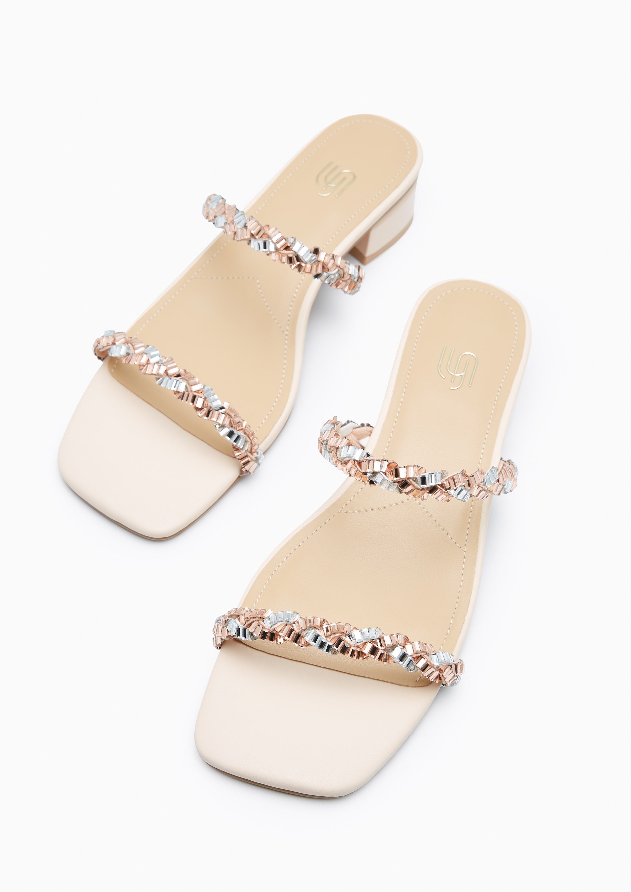Promise Square Infinite Flats And Sandals - Ivory