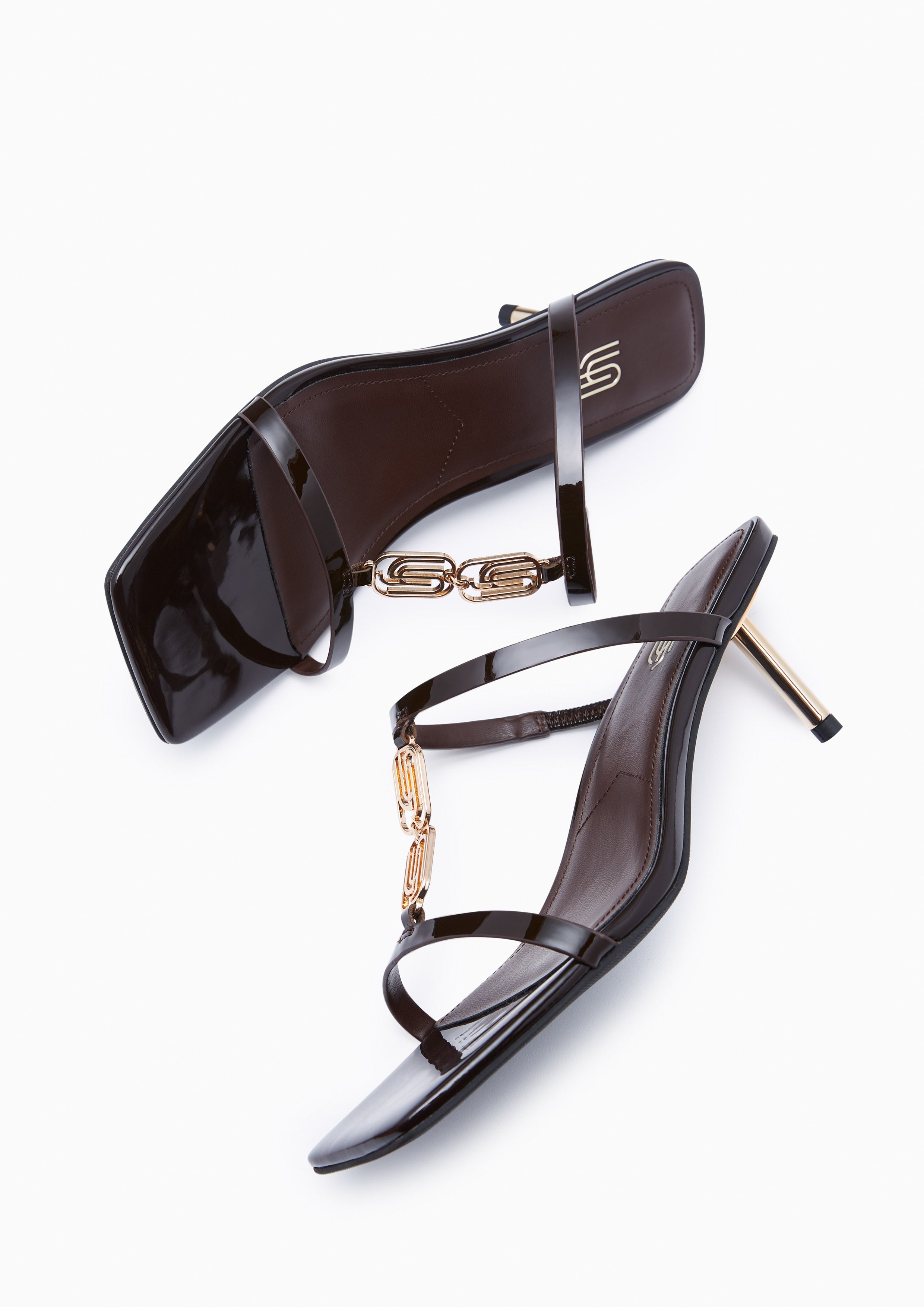 Grey Infinite Flats And Sandals - Dark Brown