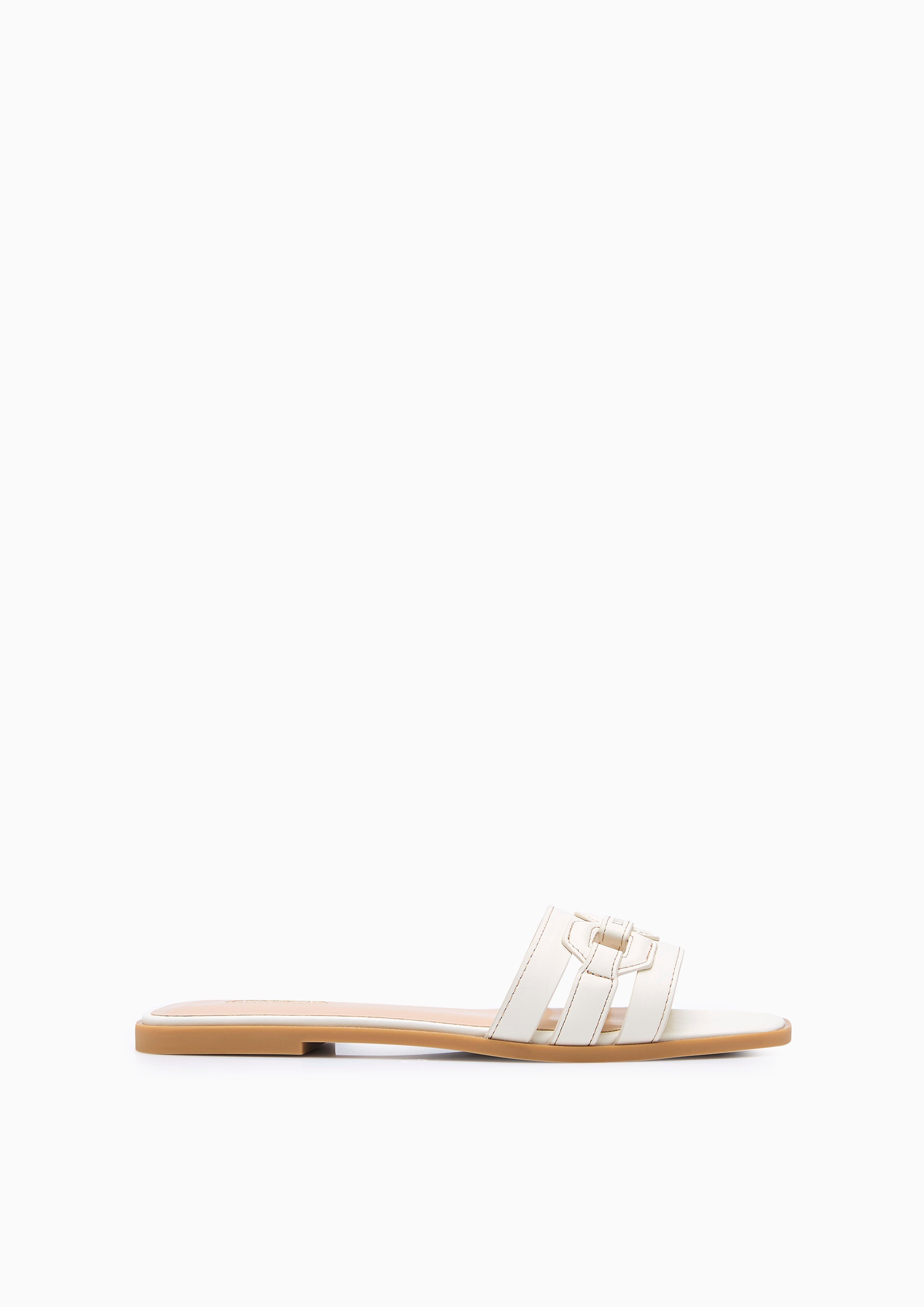 Chain Flats And Sandals - Ivory