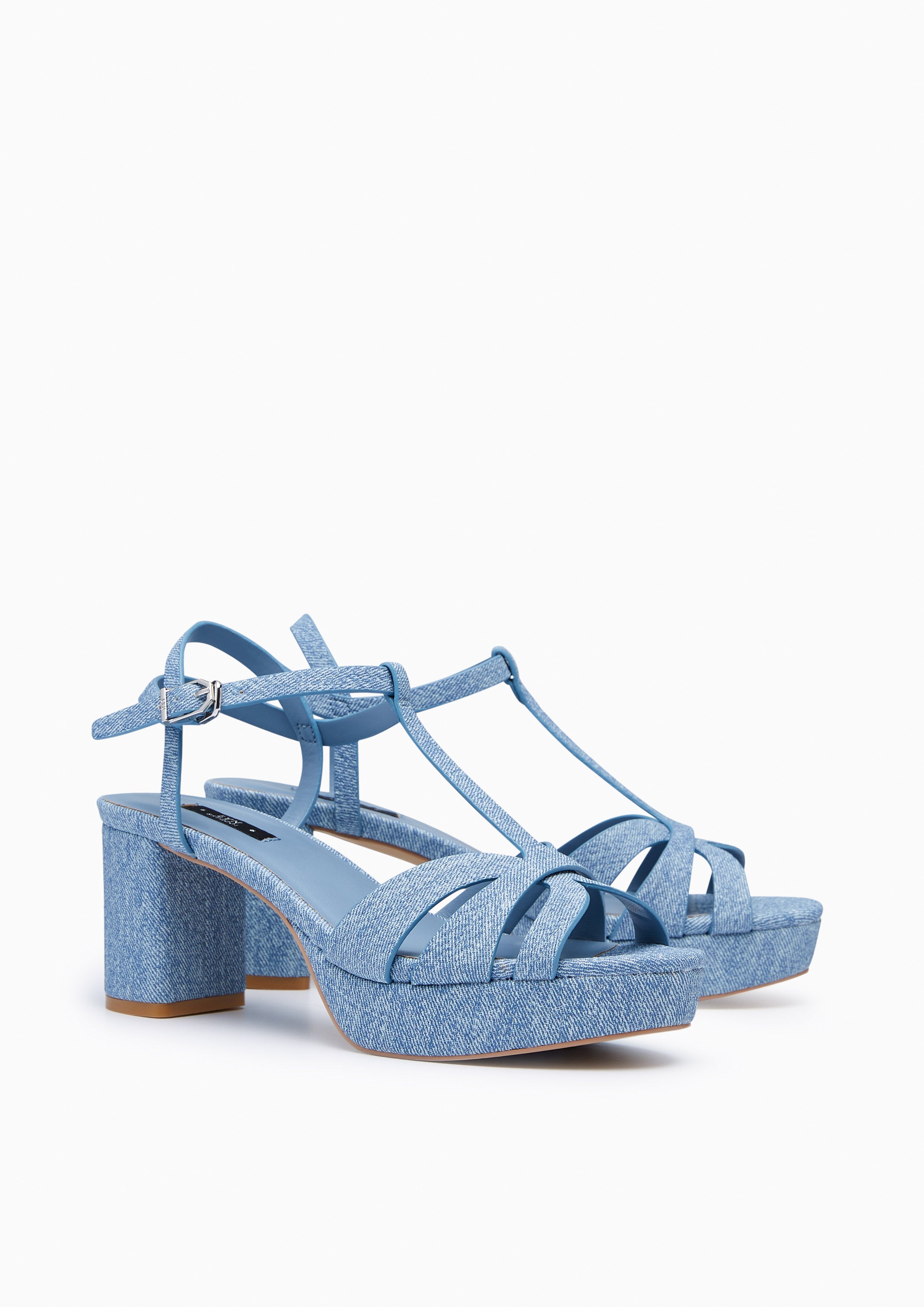 Sabella Mid Denim Flats And Sandals - Blue Variation 2