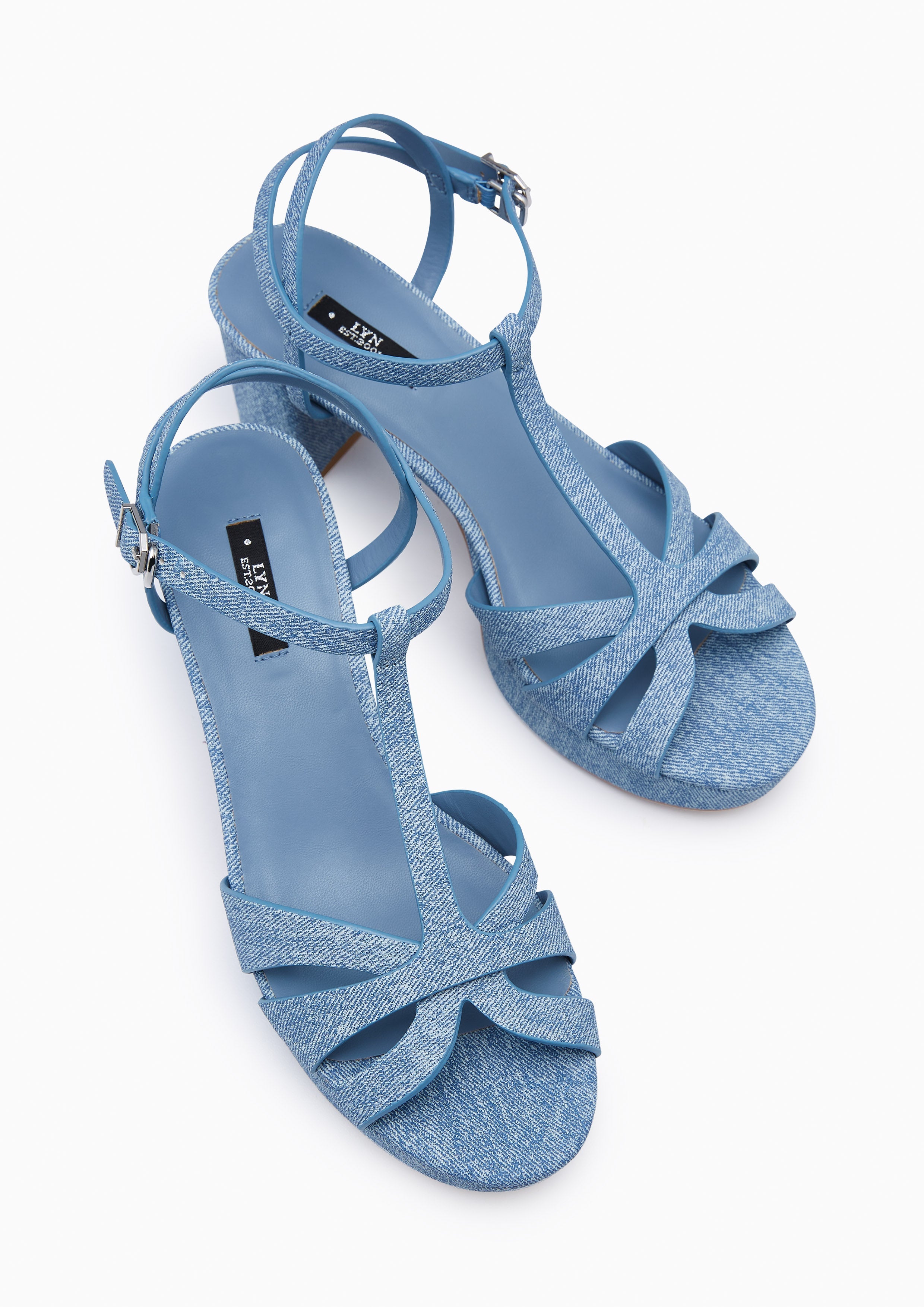 Sabella Mid Denim Flats And Sandals - Blue Variation 2