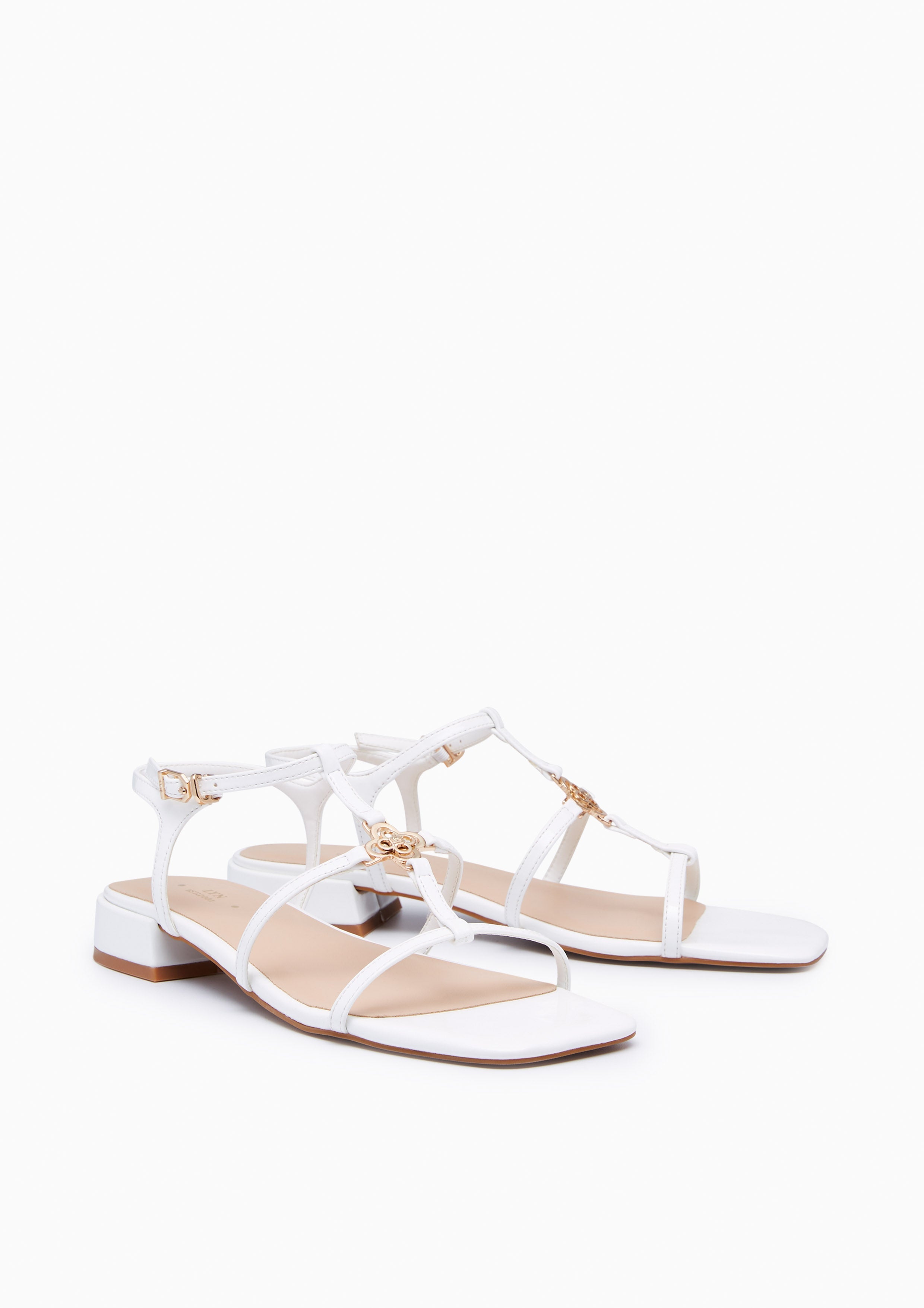 Elite Flats And Sandals - White