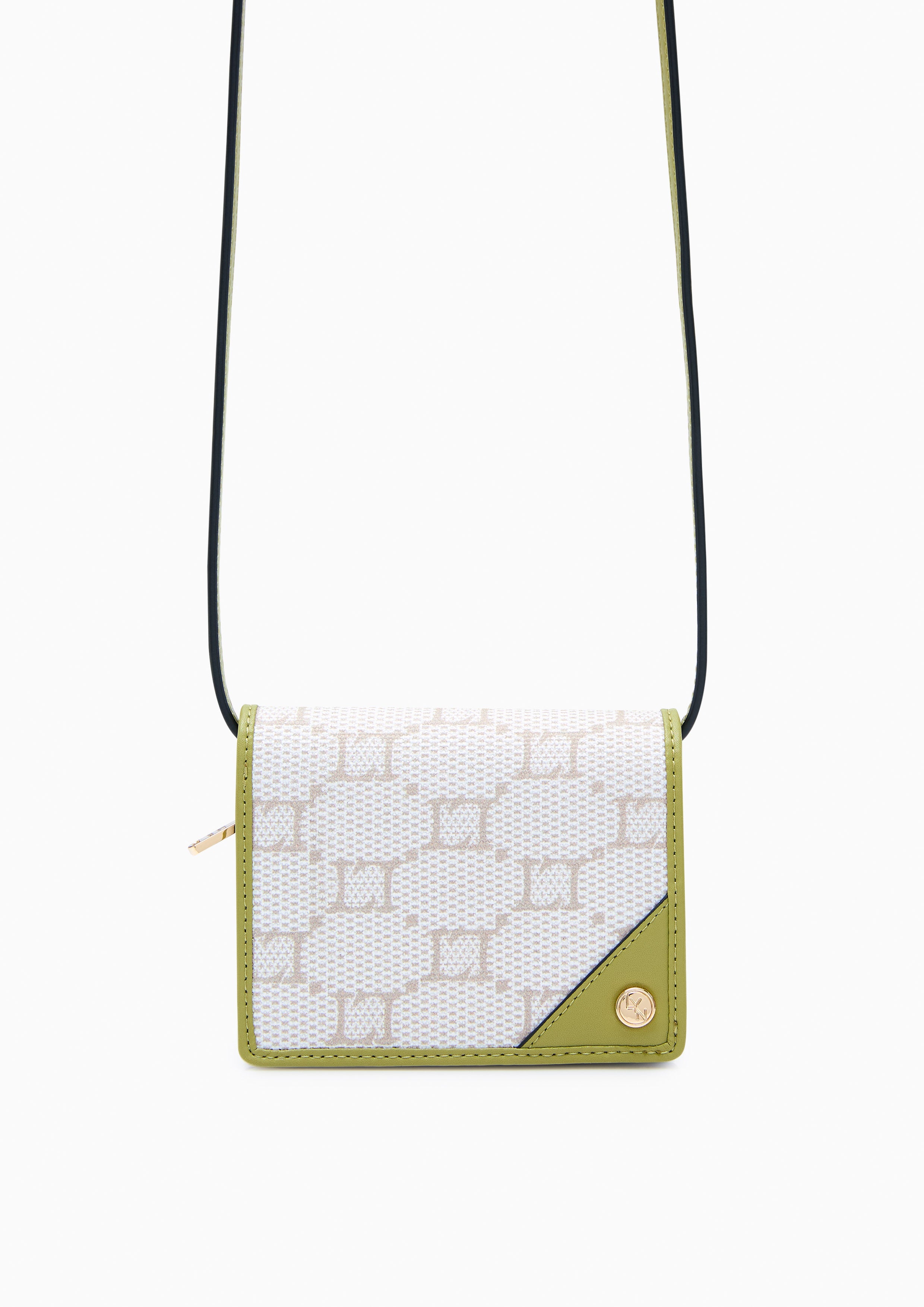 Serif Bi-Fold  Wallet On Chain - Printed Green