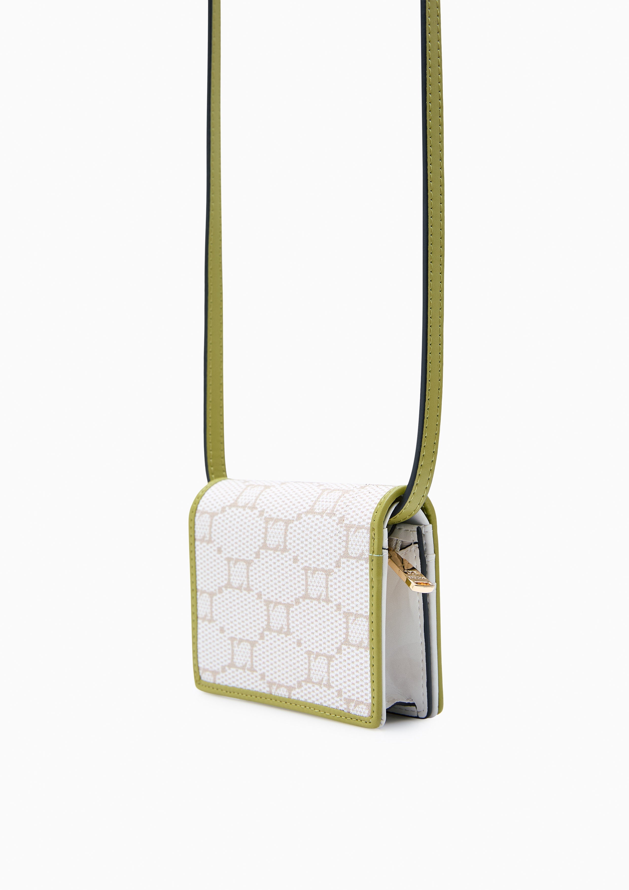 Serif Bi-Fold  Wallet On Chain - Printed Green