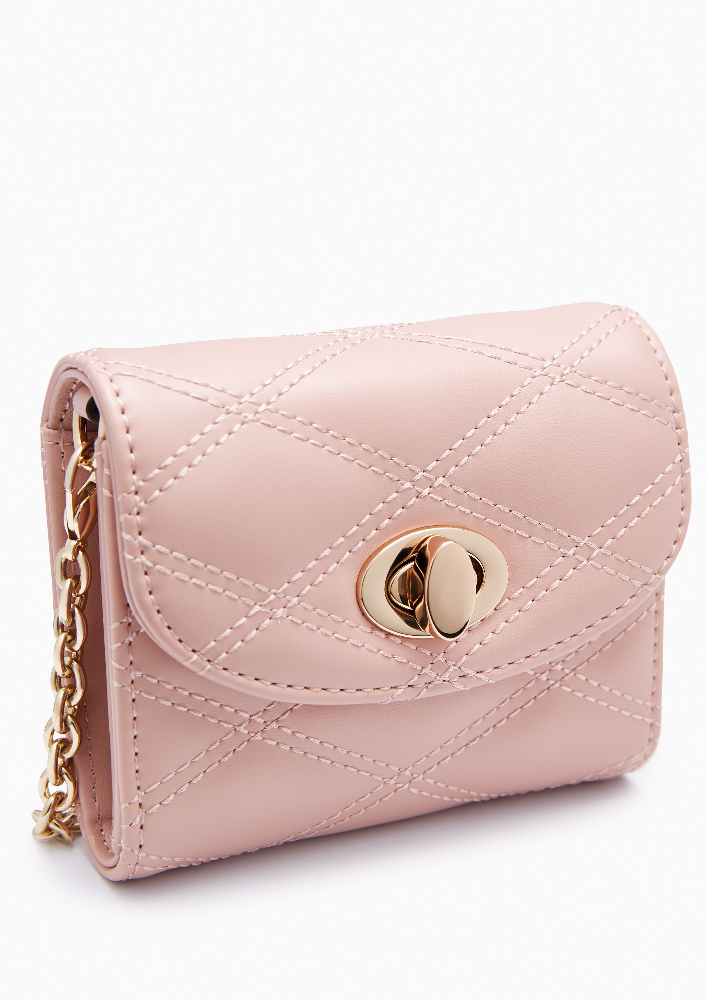 Barley Short Wallet On Chain - Pink