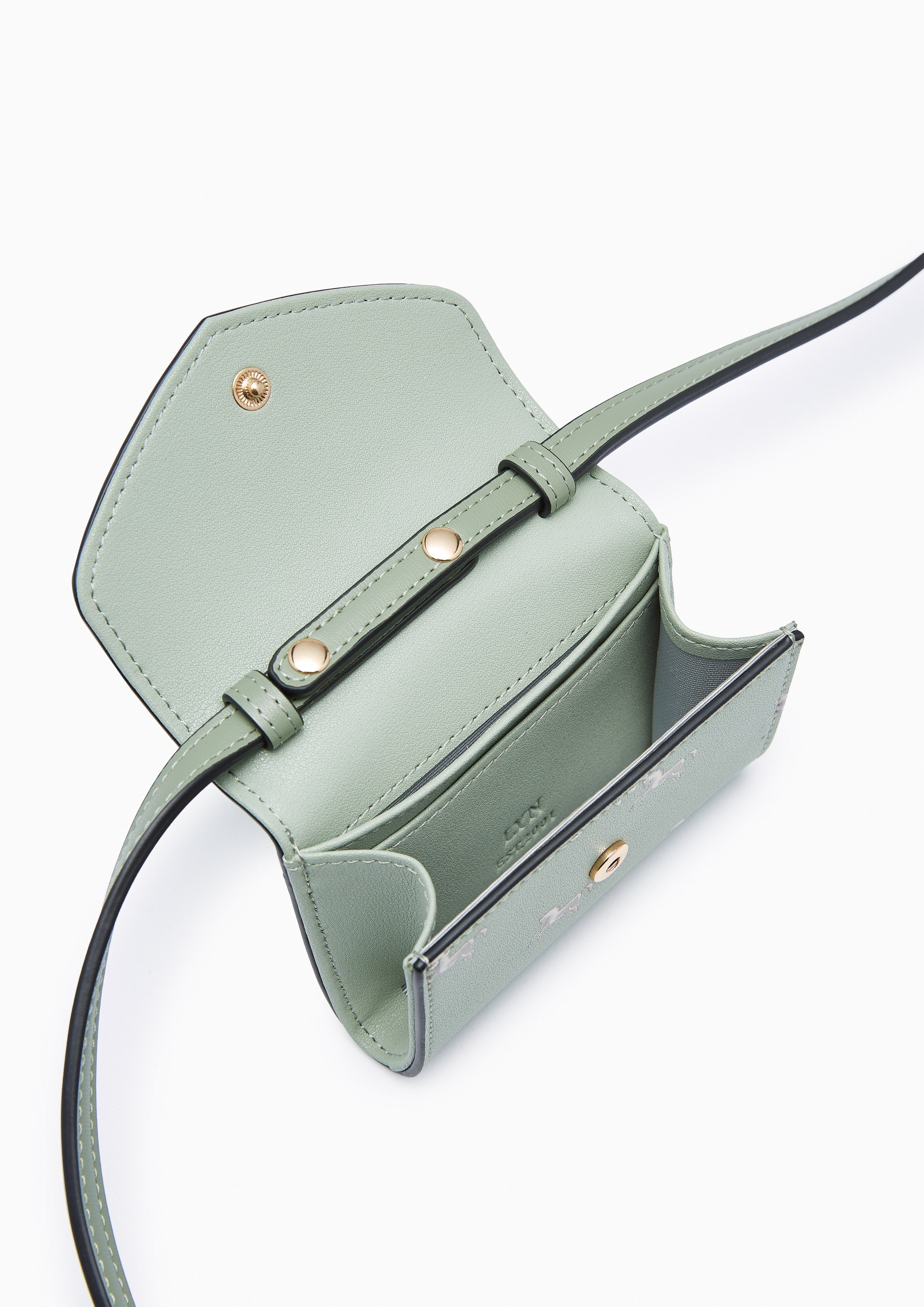 Re-Edit Mustang Short Wallet On Chain - Printed Green