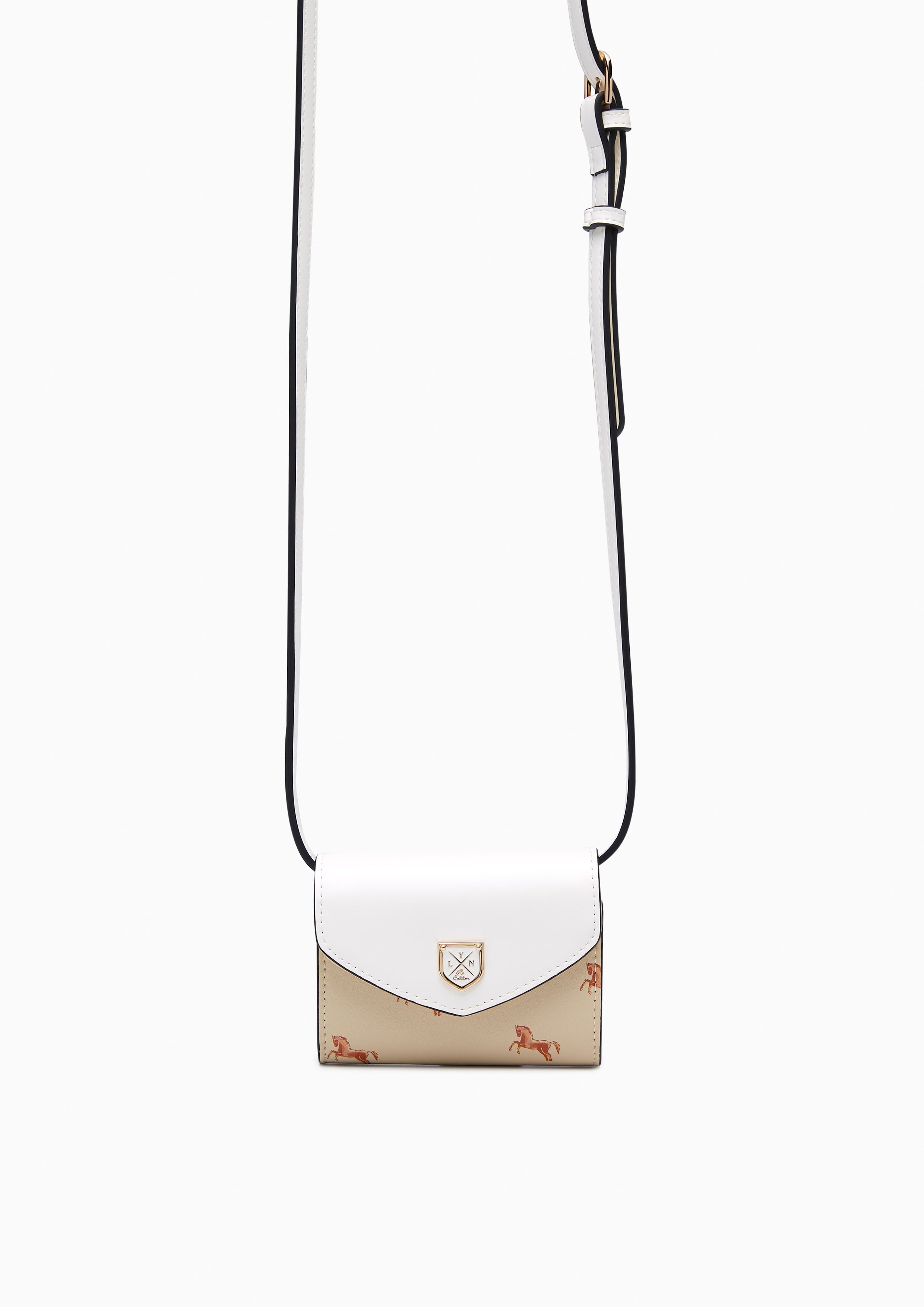 Re-Edit Mustang Short Wallet On Chain - Printed Ivory