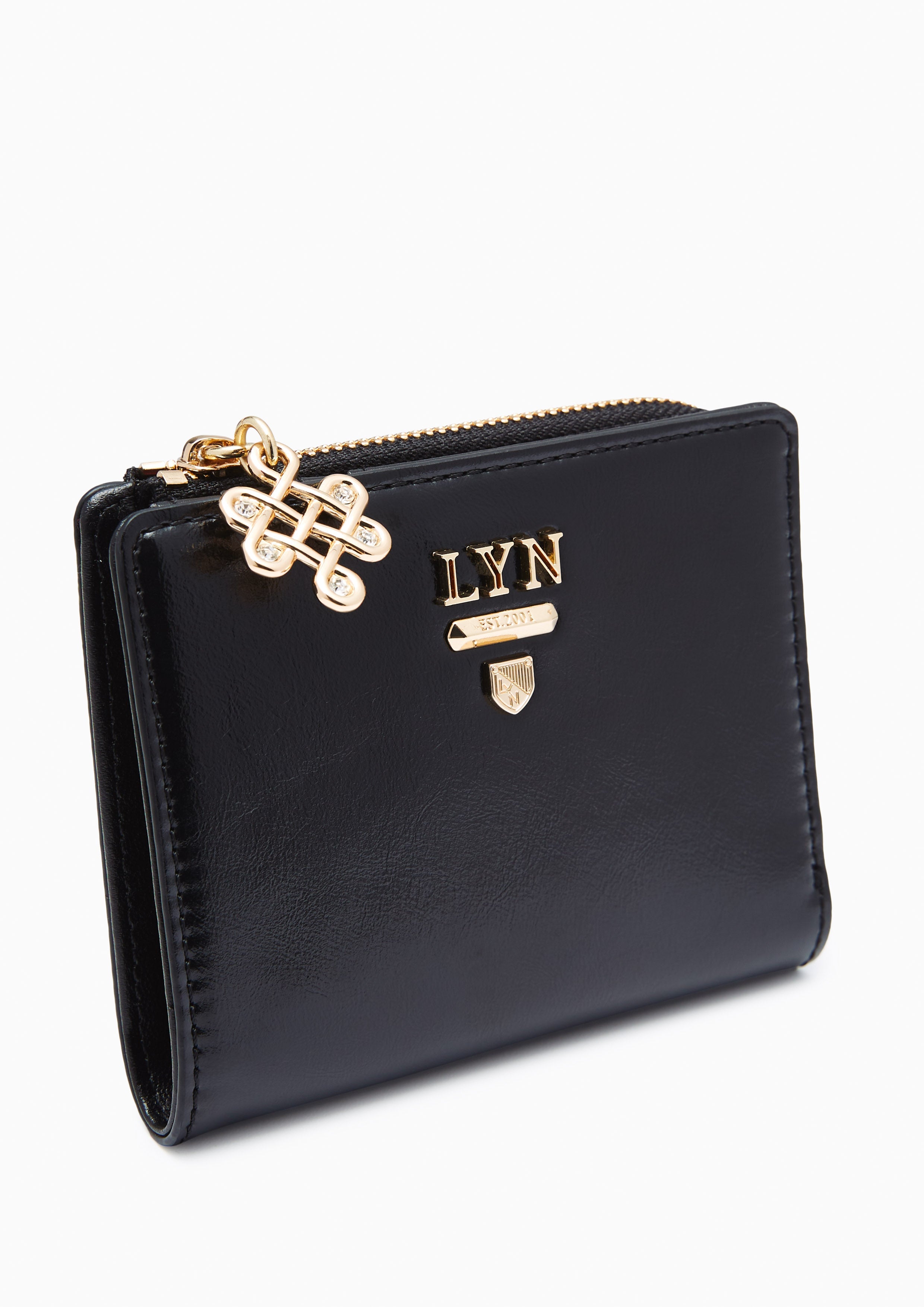 Re-Edit Bliss Zip  Short Wallet - Black