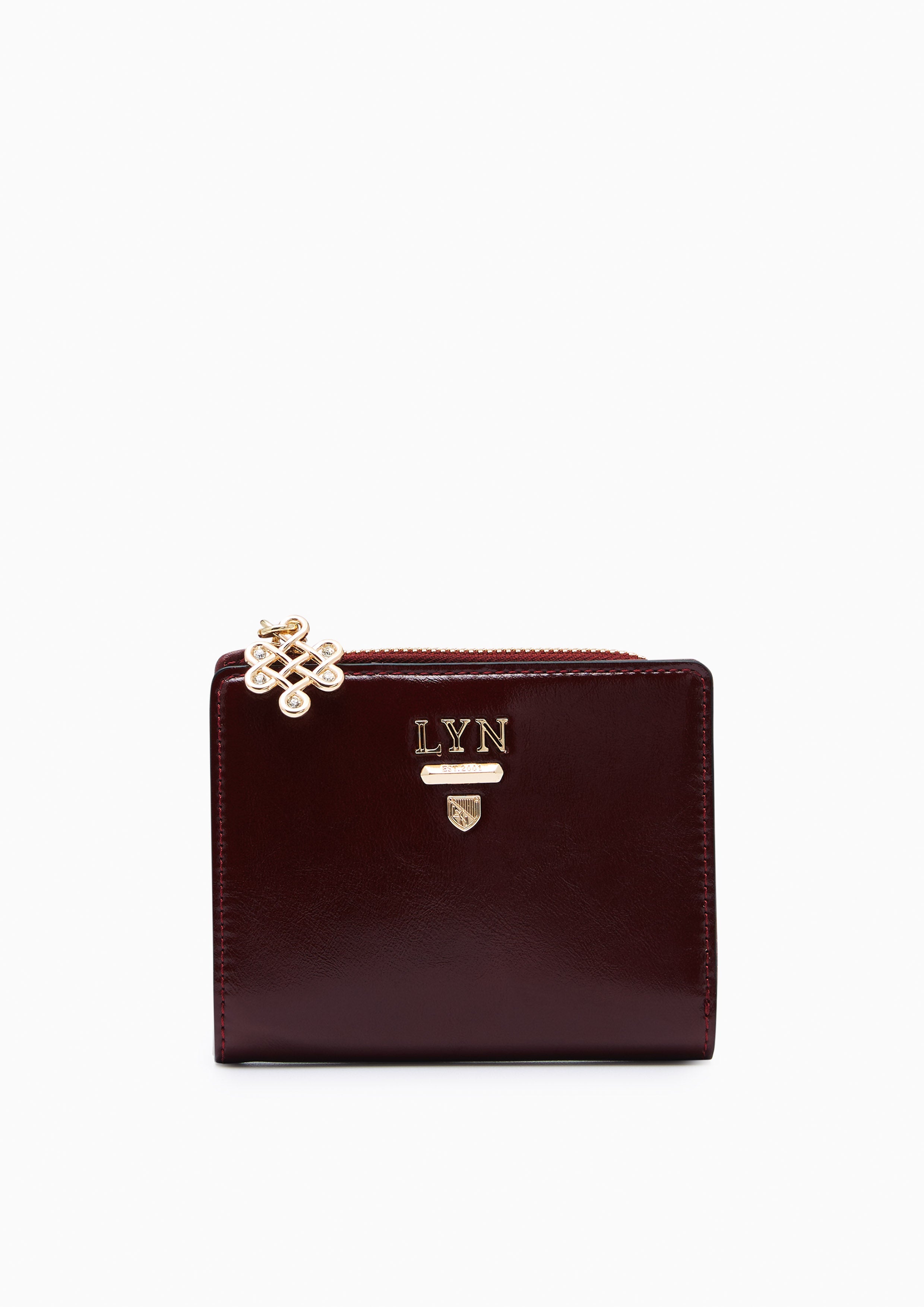 Re-Edit Bliss Zip  Short Wallet - Dark Red