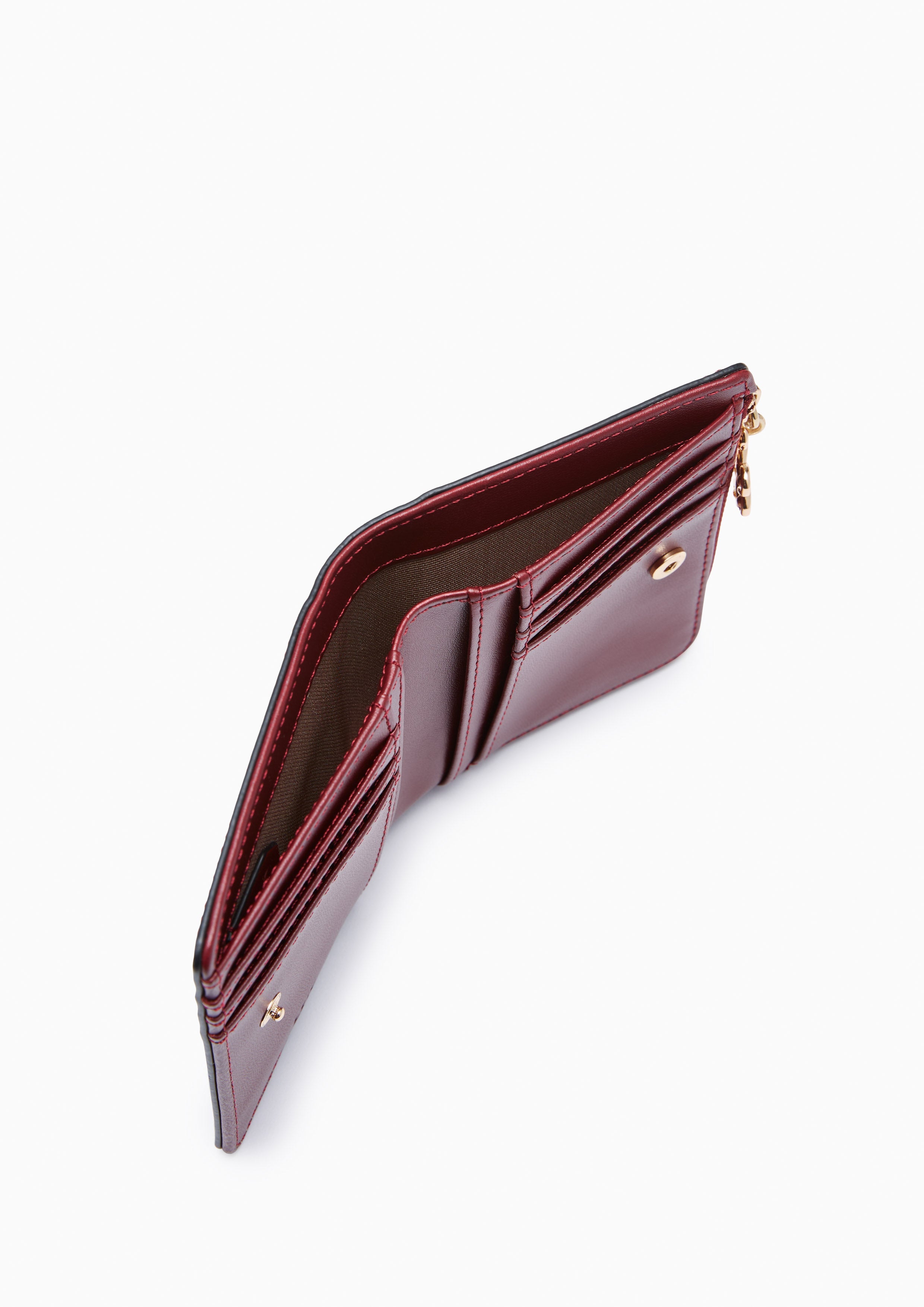 Re-Edit Bliss Zip  Short Wallet - Dark Red
