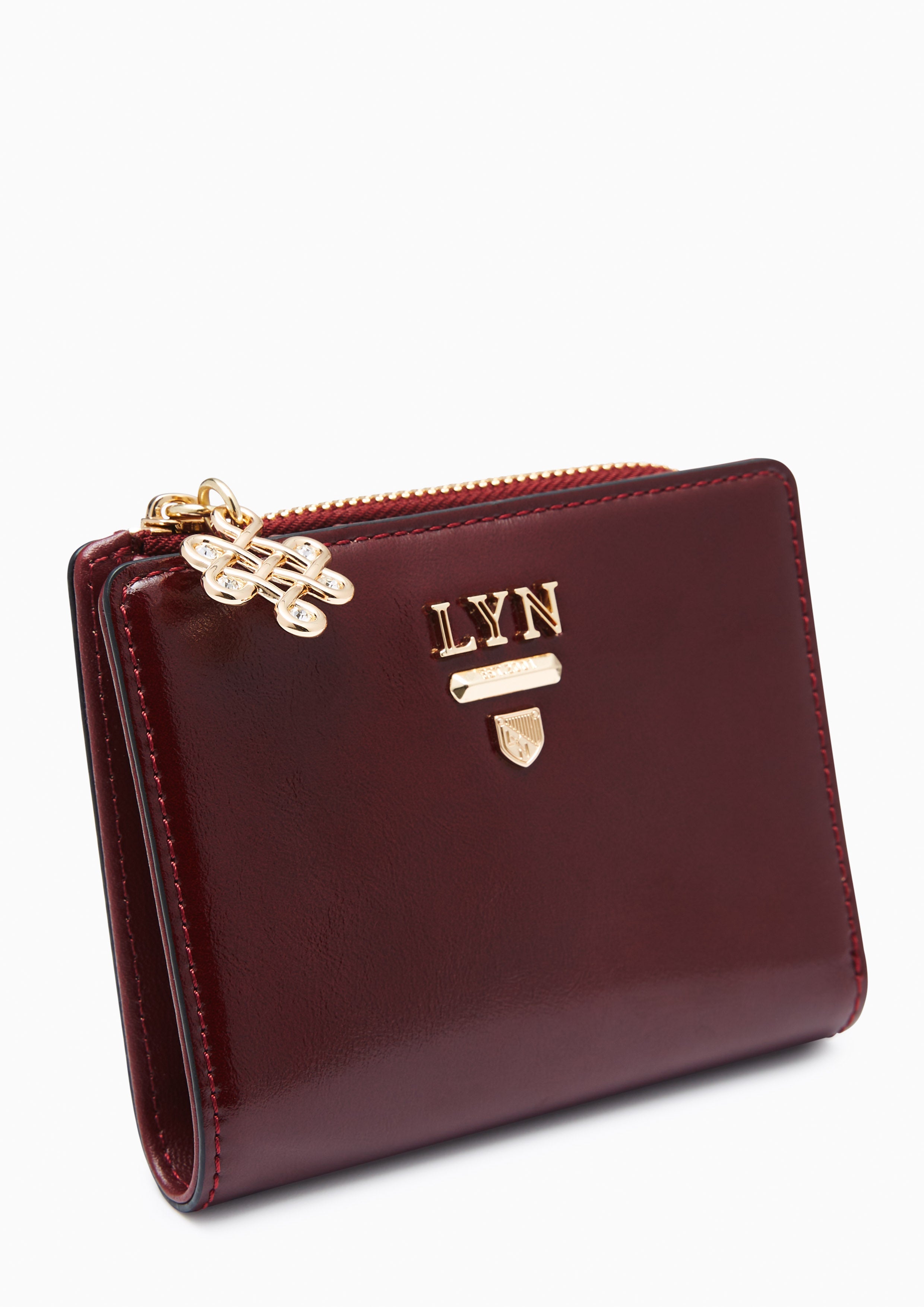 Re-Edit Bliss Zip  Short Wallet - Dark Red