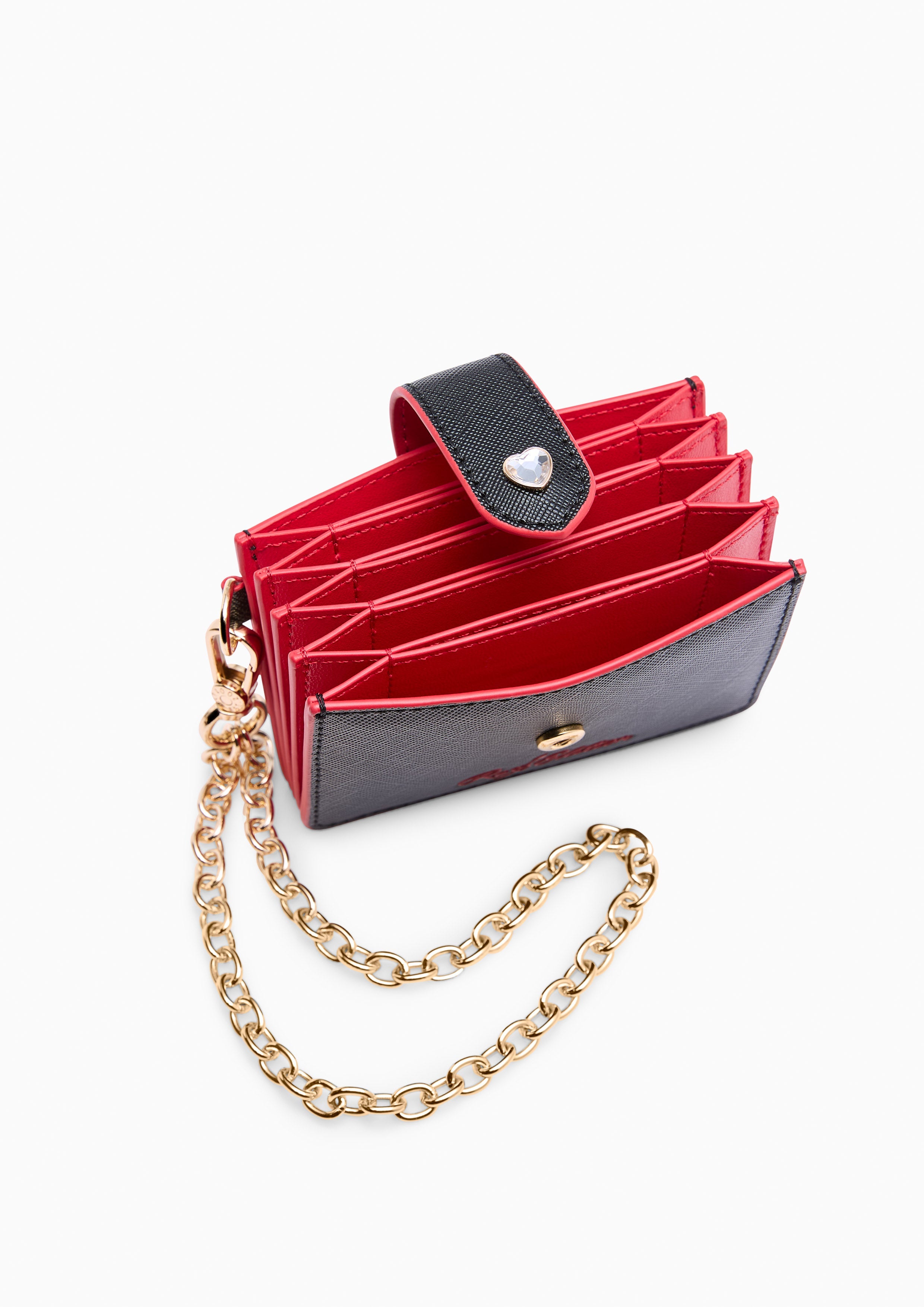 Re Love Card  Wallet On Chain - Black