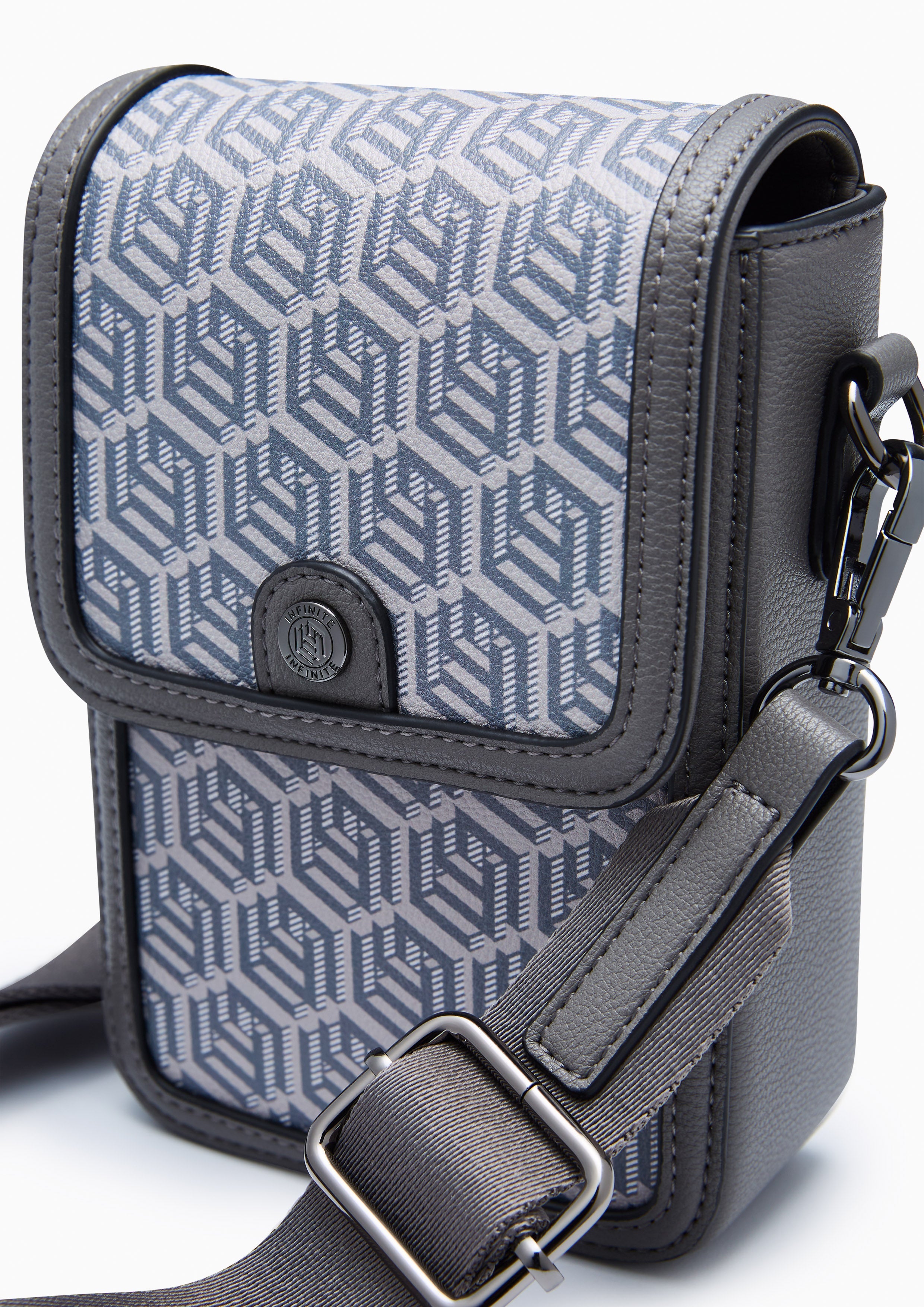 Zoll Infinite Vertical  Crossbody Bag - Printed Grey