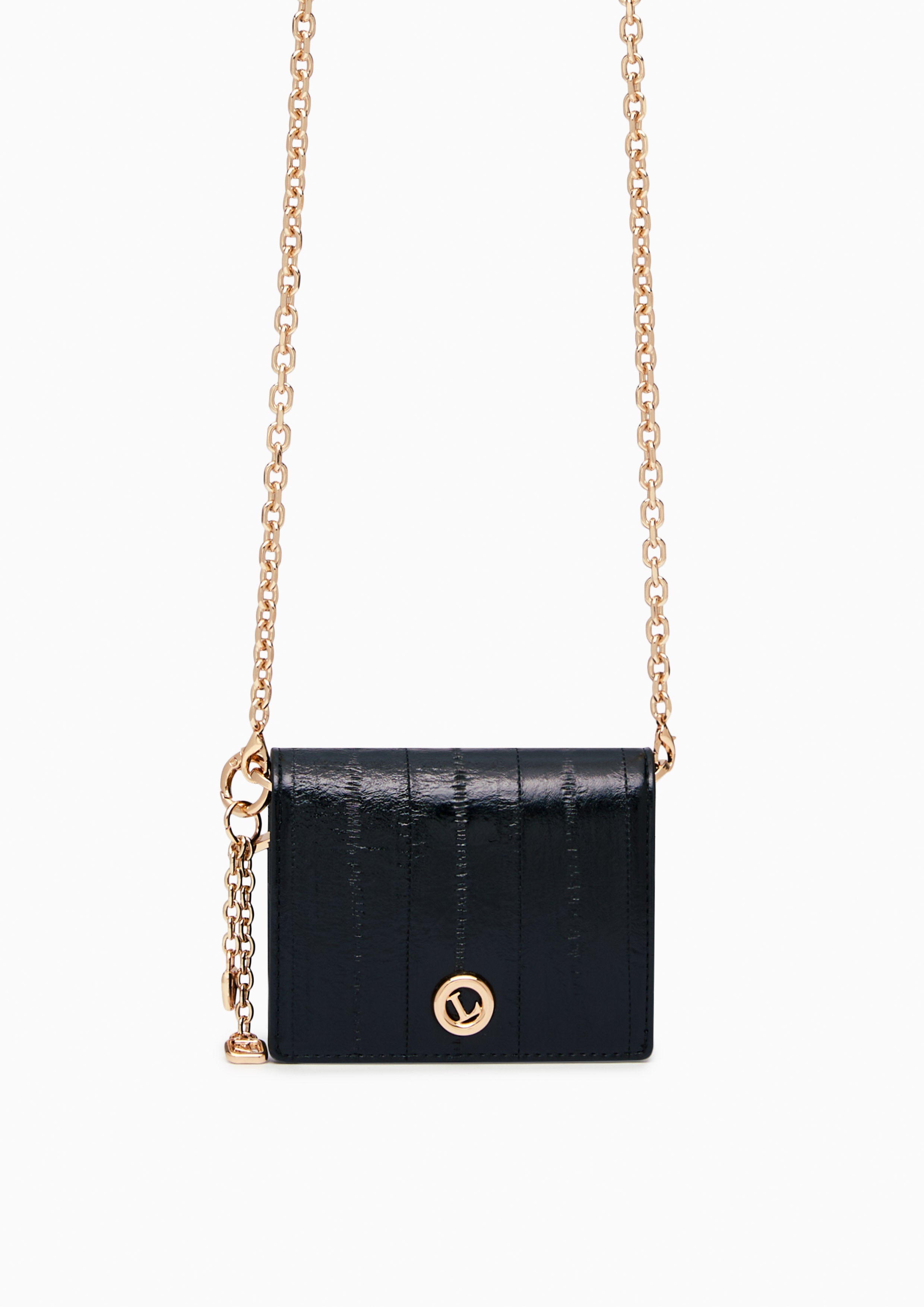 Ringo Short Wallet On Chain - Black