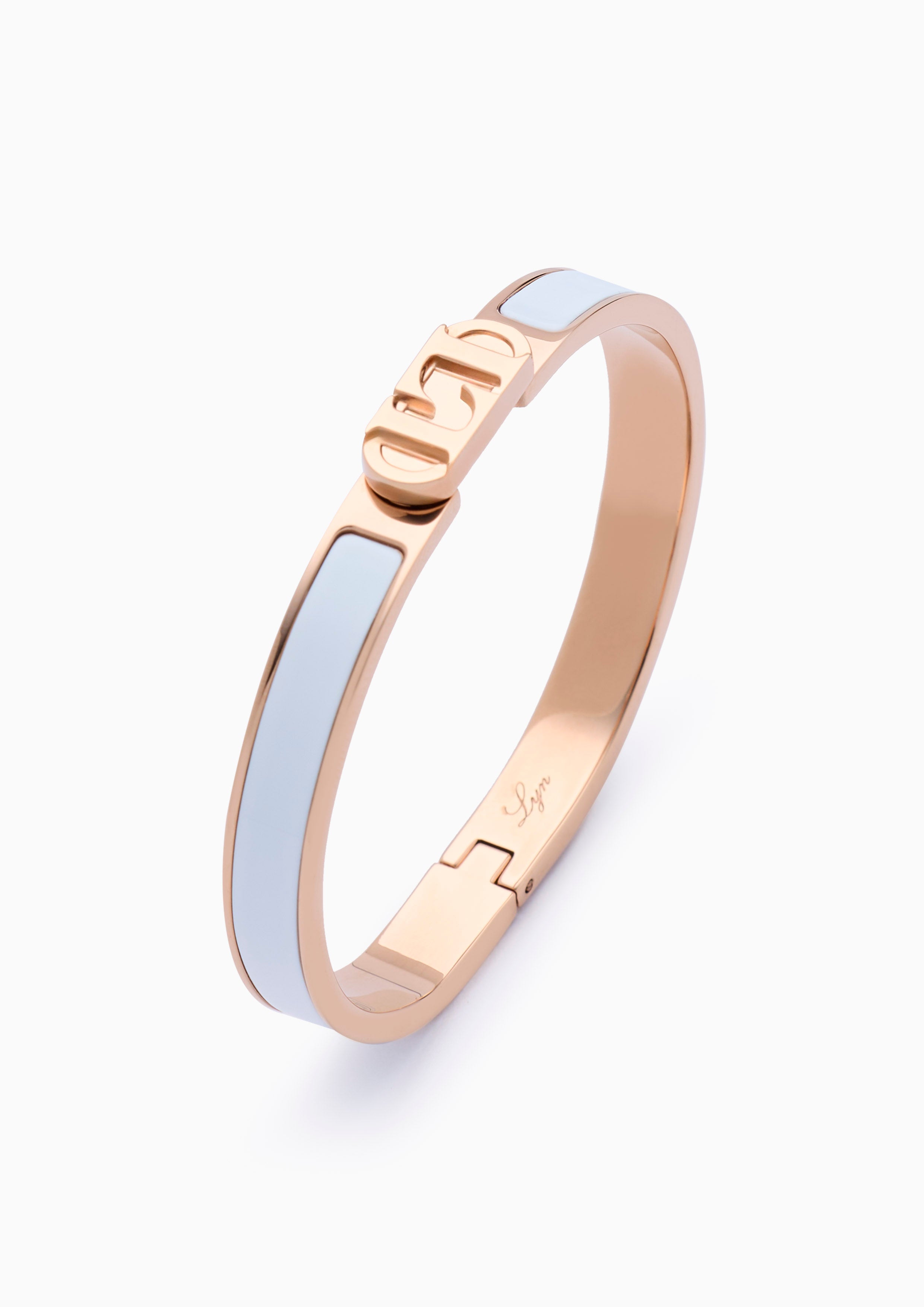 Miss Abigail Bangle Xs  - White/ Rose Gold