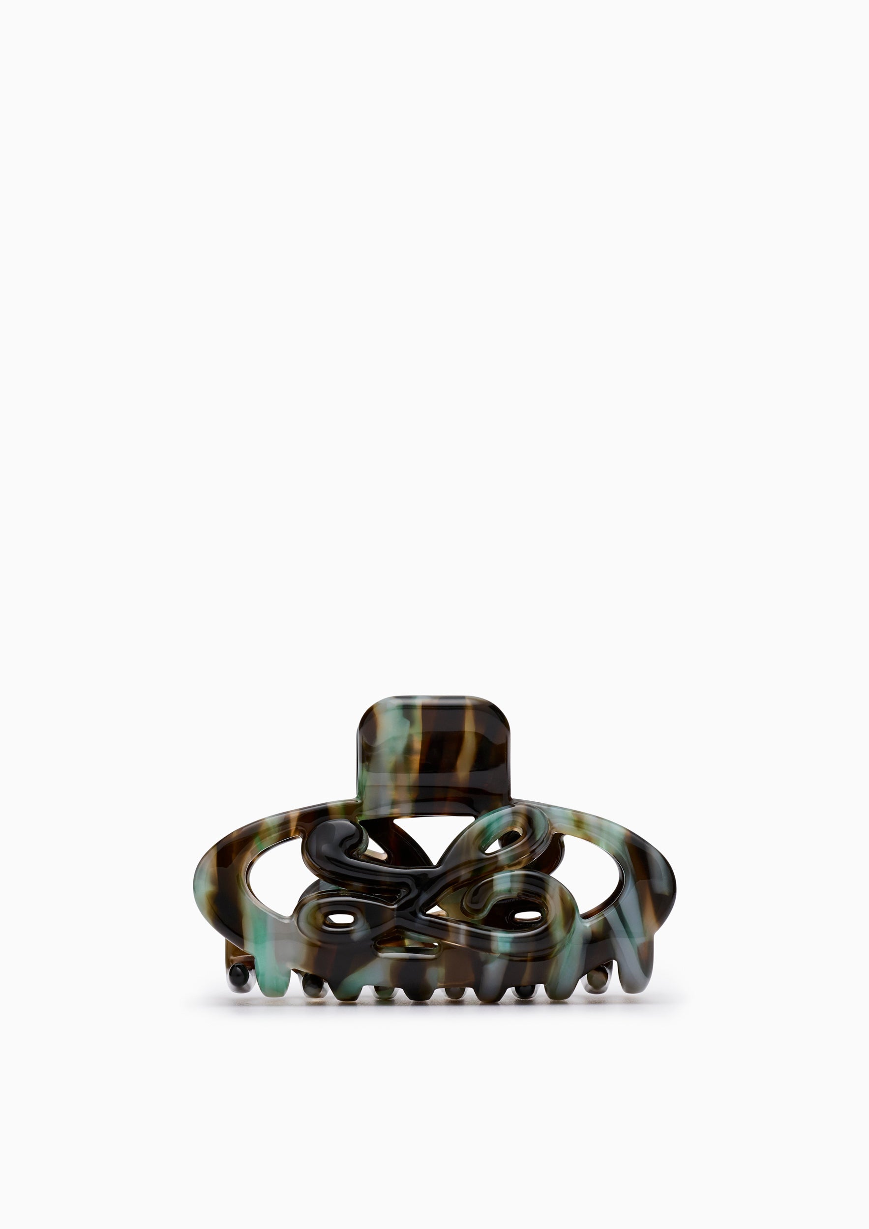 Peaches Hair Clips  - Printed Green