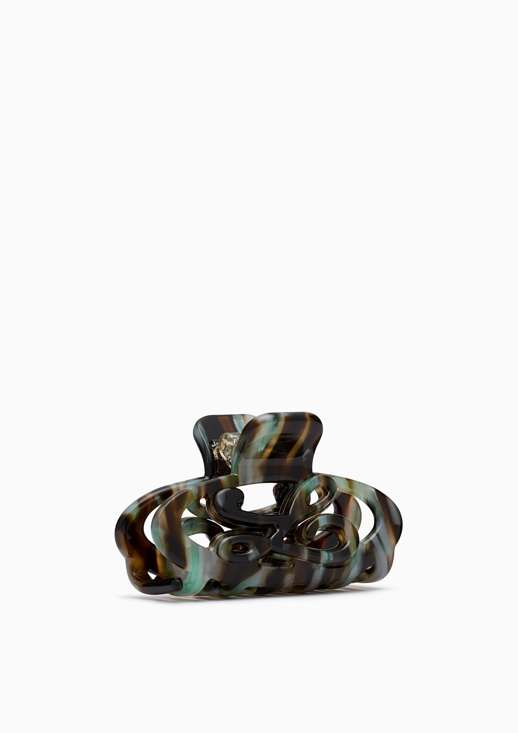 Peaches Hair Clips  - Printed Green