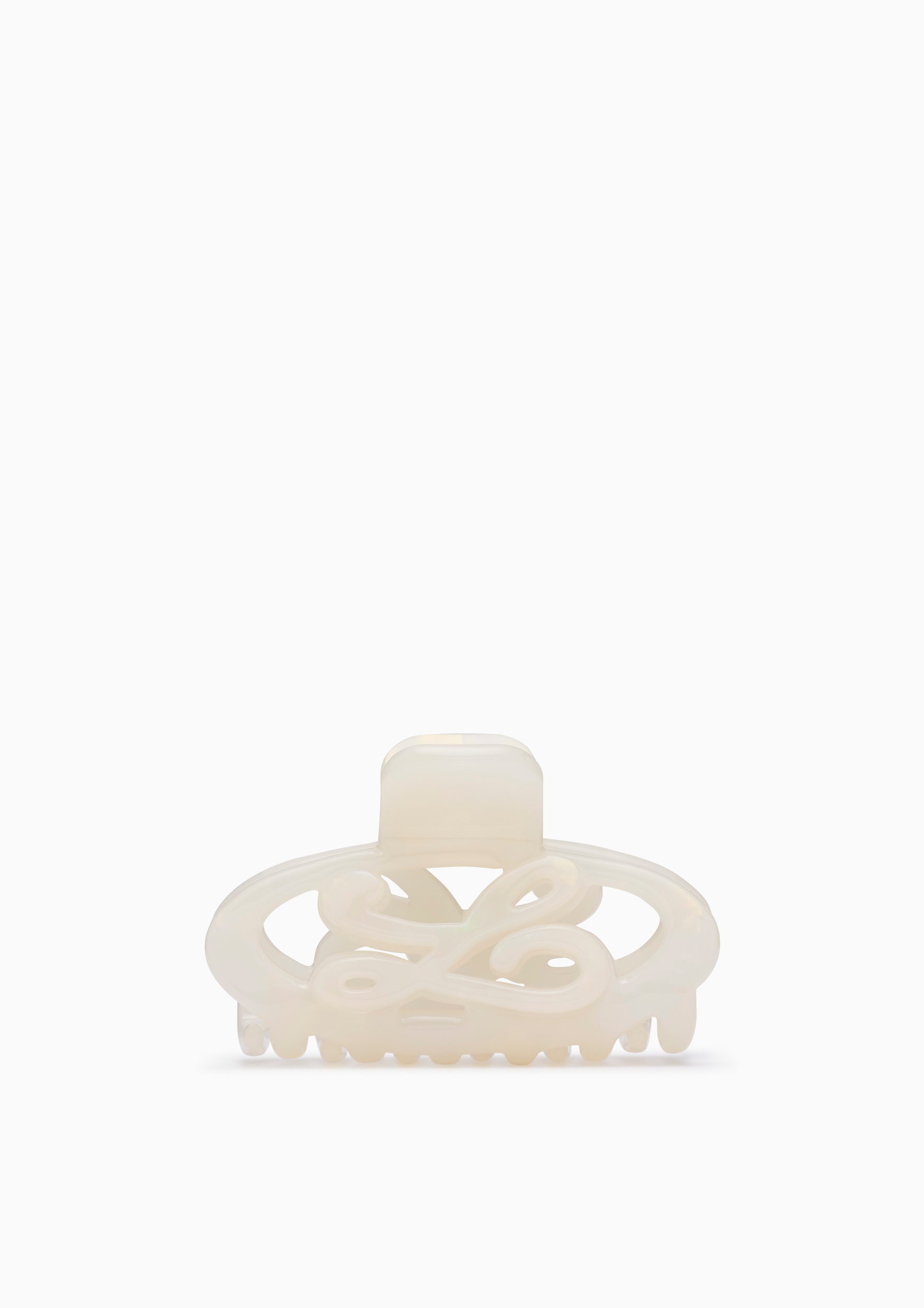 Peaches Hair Clips  - Printed White