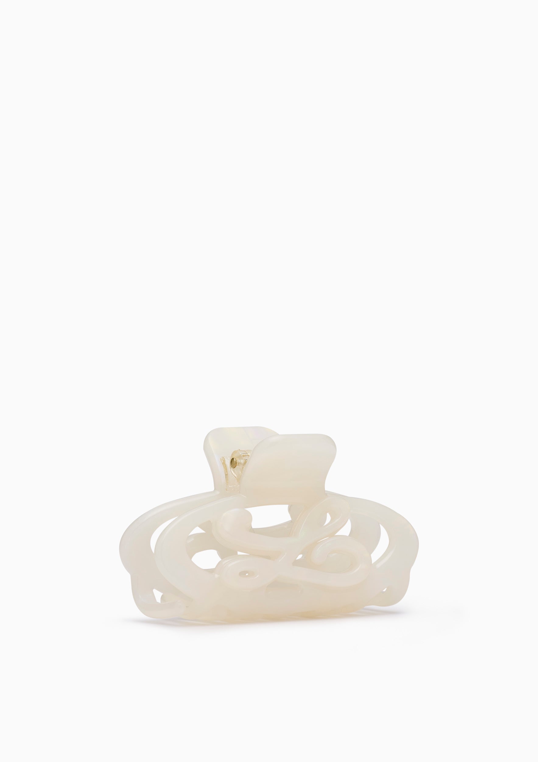 Peaches Hair Clips  - Printed White