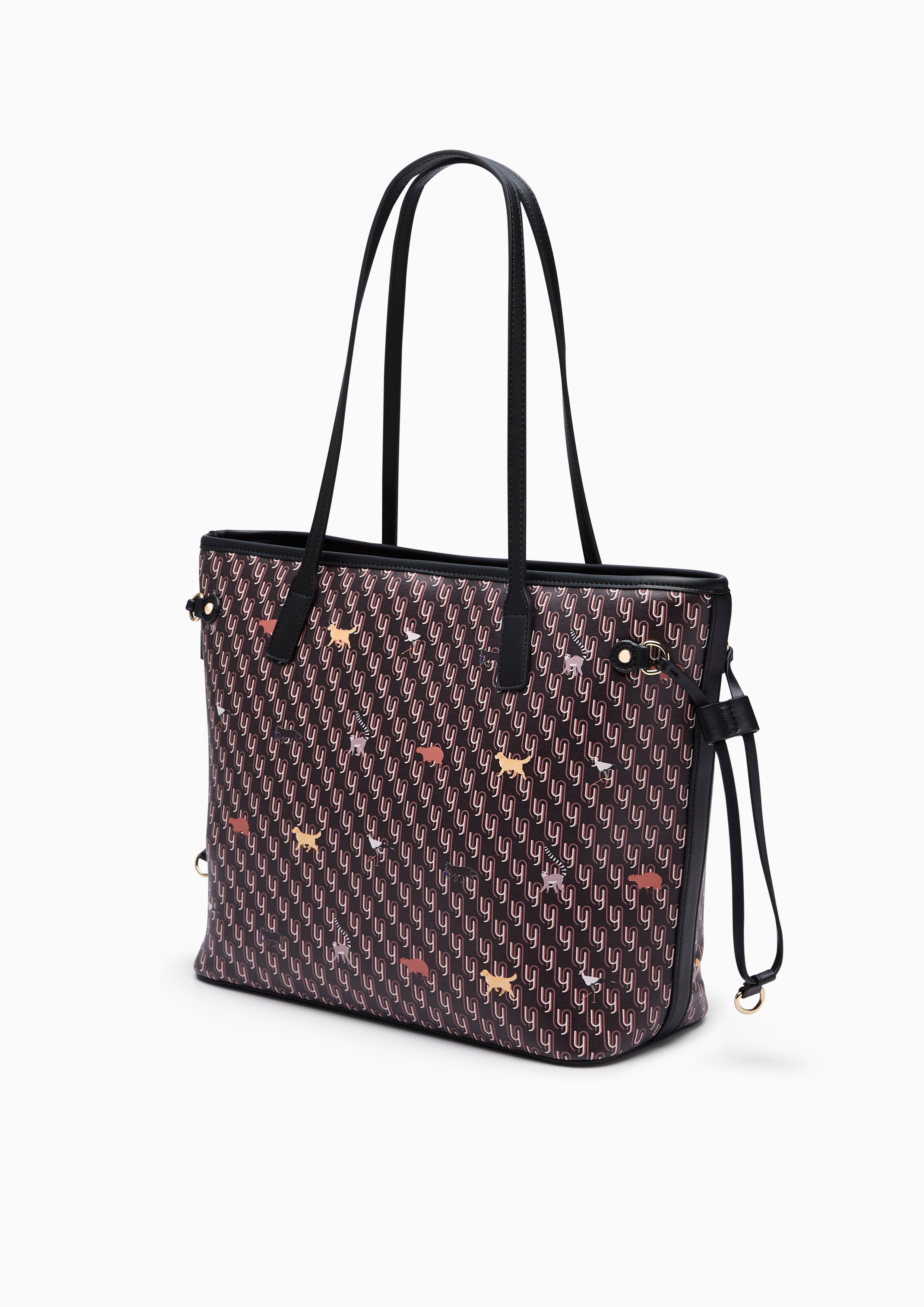 Amitie Infinite  XL Tote Bag - Printed Black
