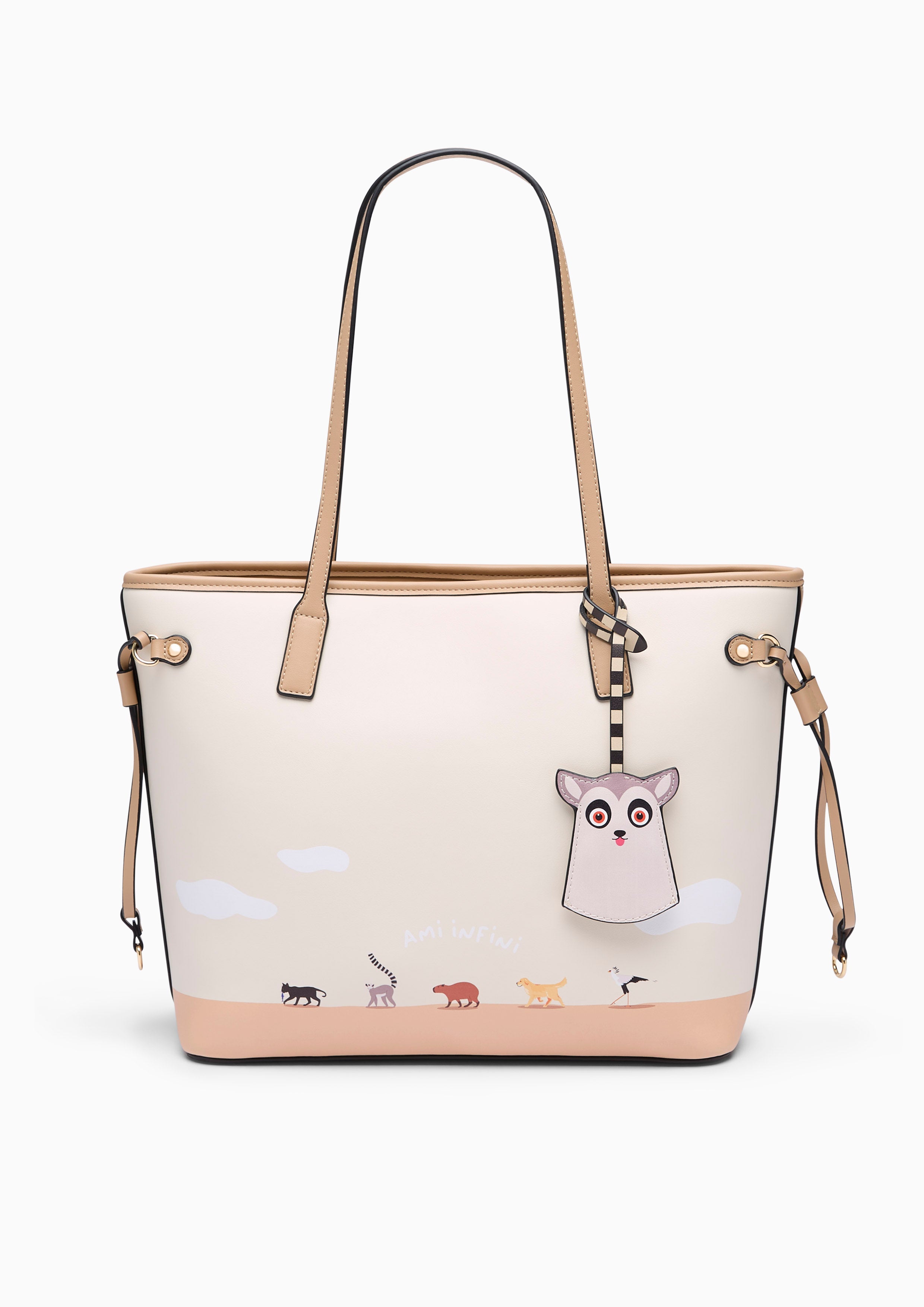 Amitie Infinite  XL Tote Bag - Printed Ivory