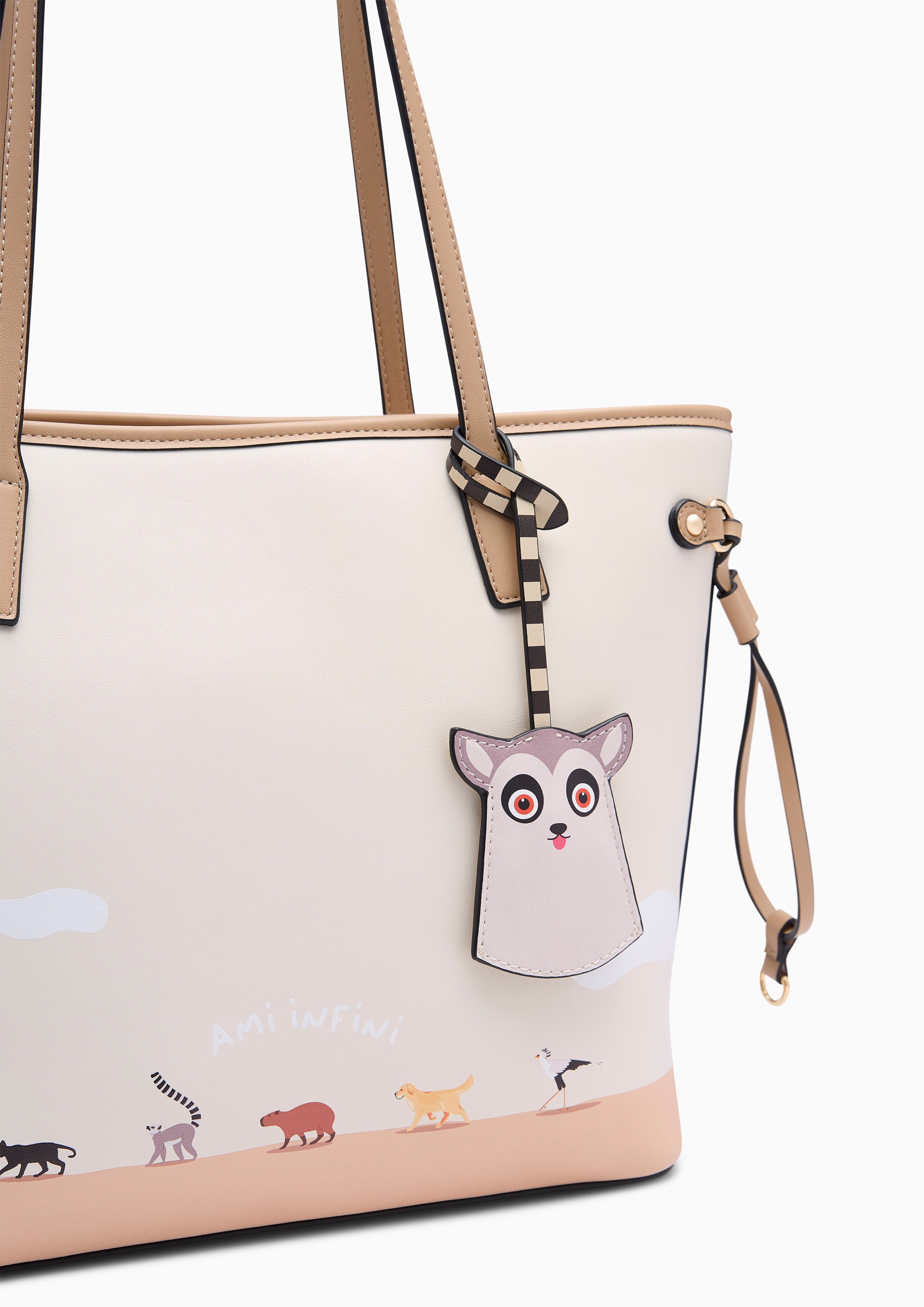 Amitie Infinite  XL Tote Bag - Printed Ivory