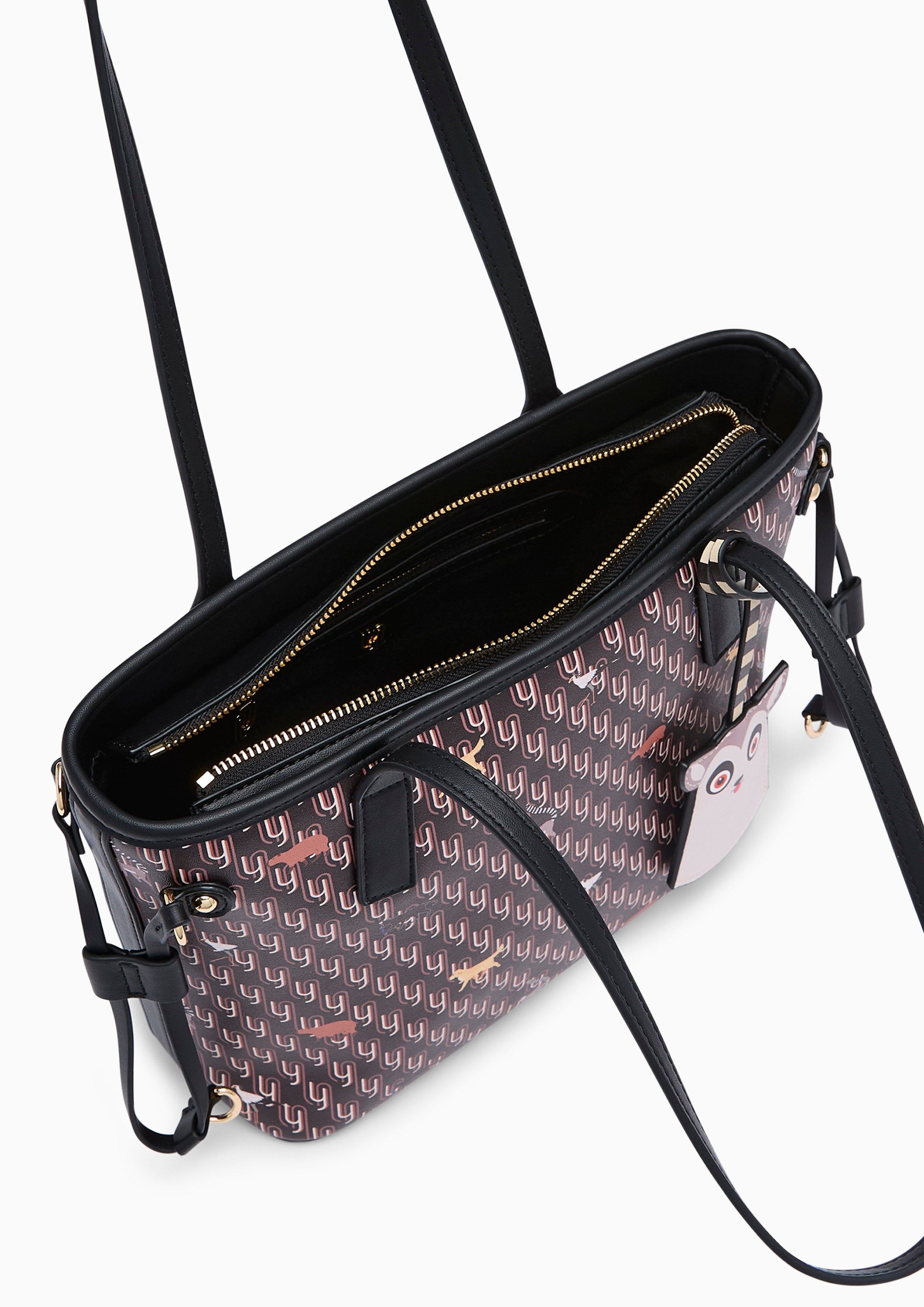 Amitie Infinite  L Tote Bag - Printed Black