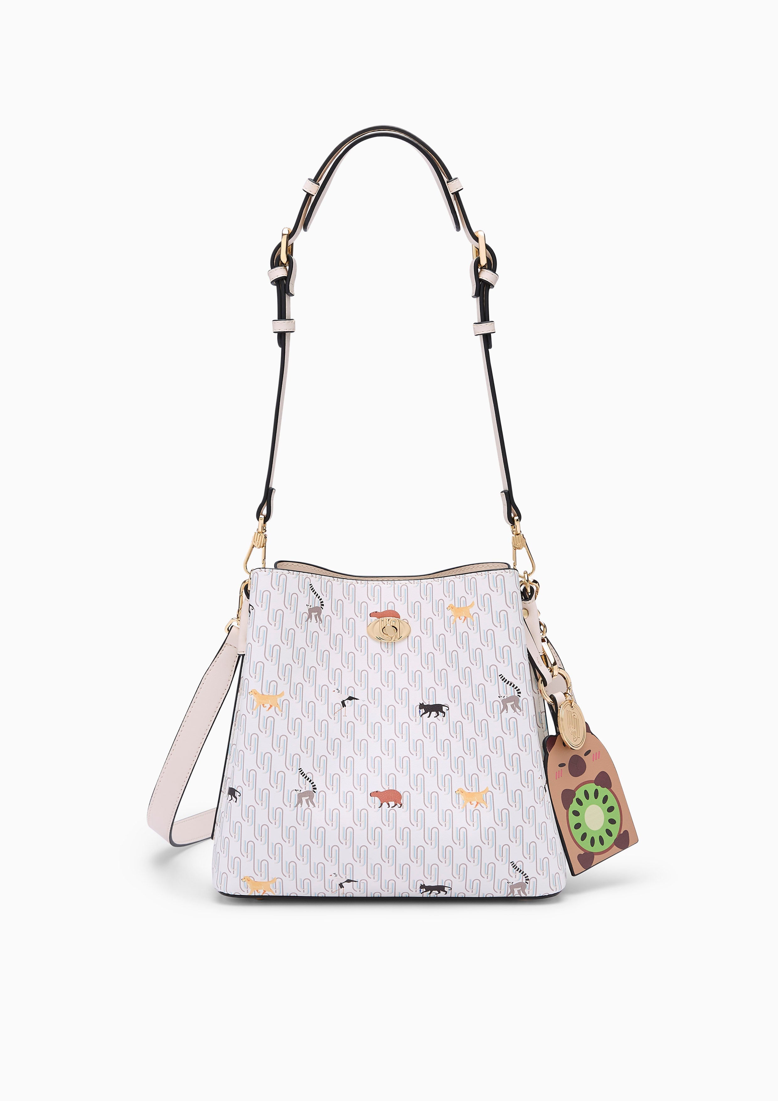 Amitie Infinite  M Bucket Bag - Printed Ivory
