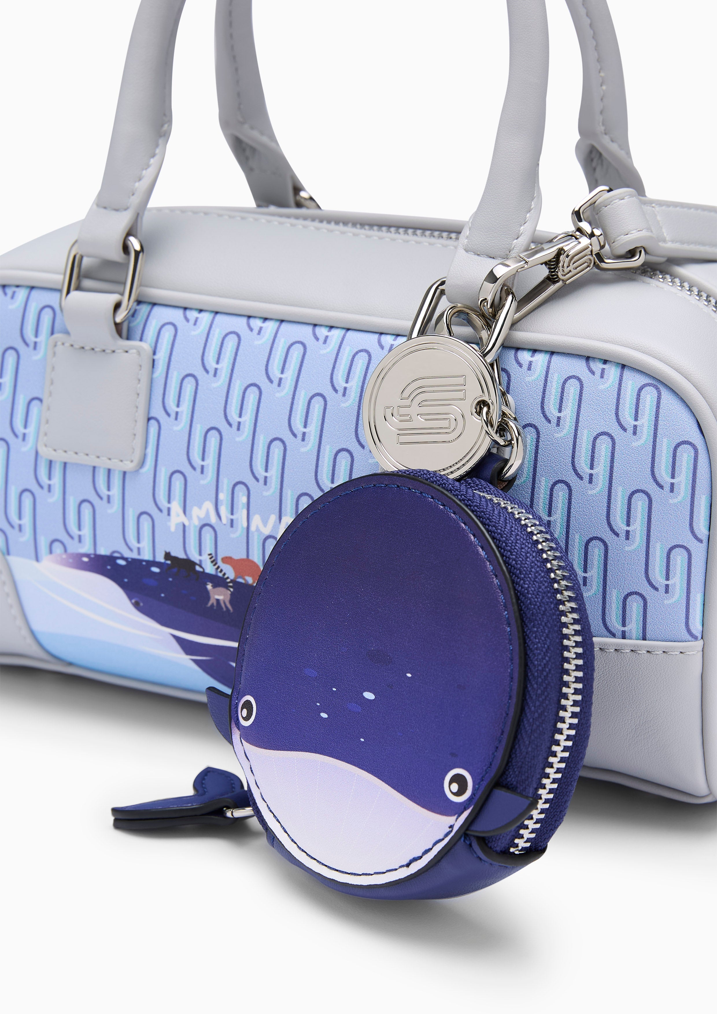 Amitie Aqua Infinite Top S Handbag - Printed Blue