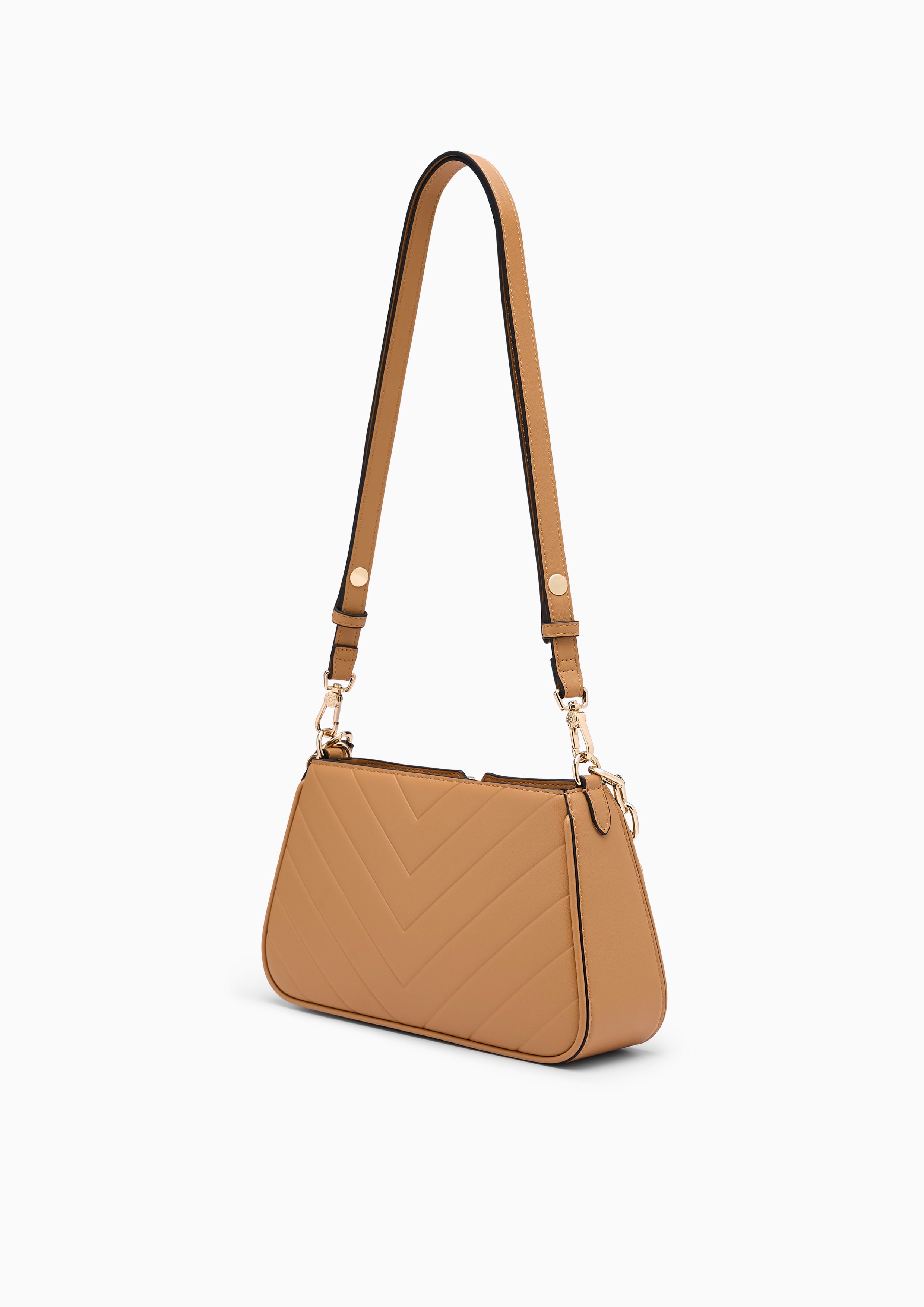 Alicia Emb  S Shoulder Bag - Brown