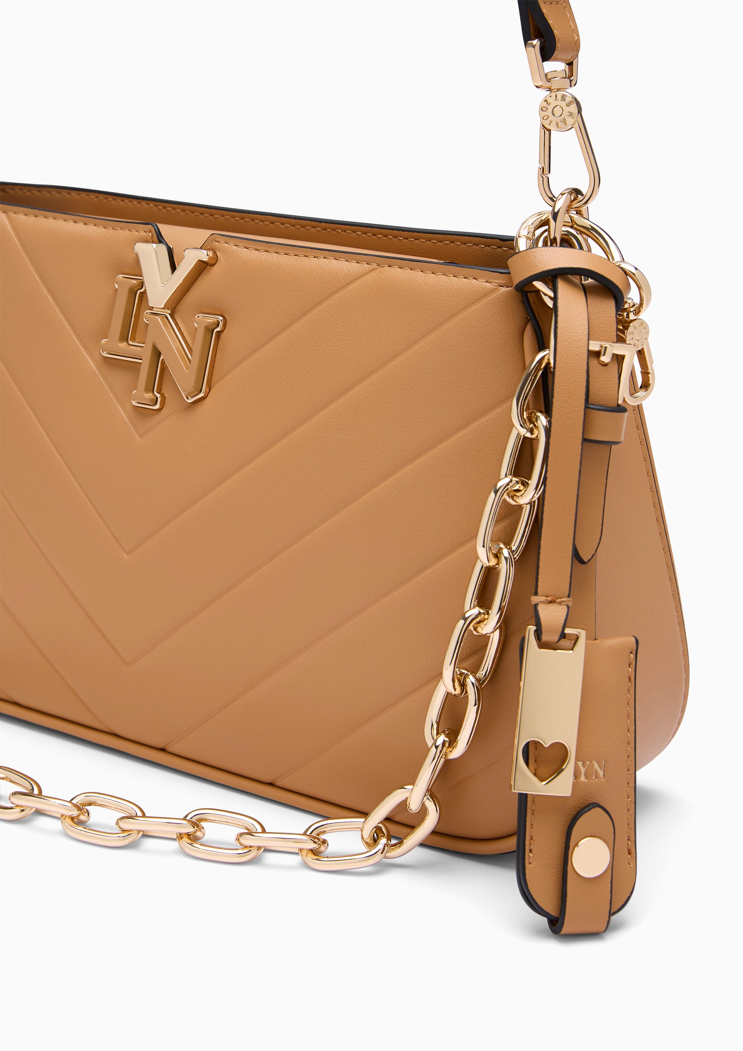 Alicia Emb  S Shoulder Bag - Brown