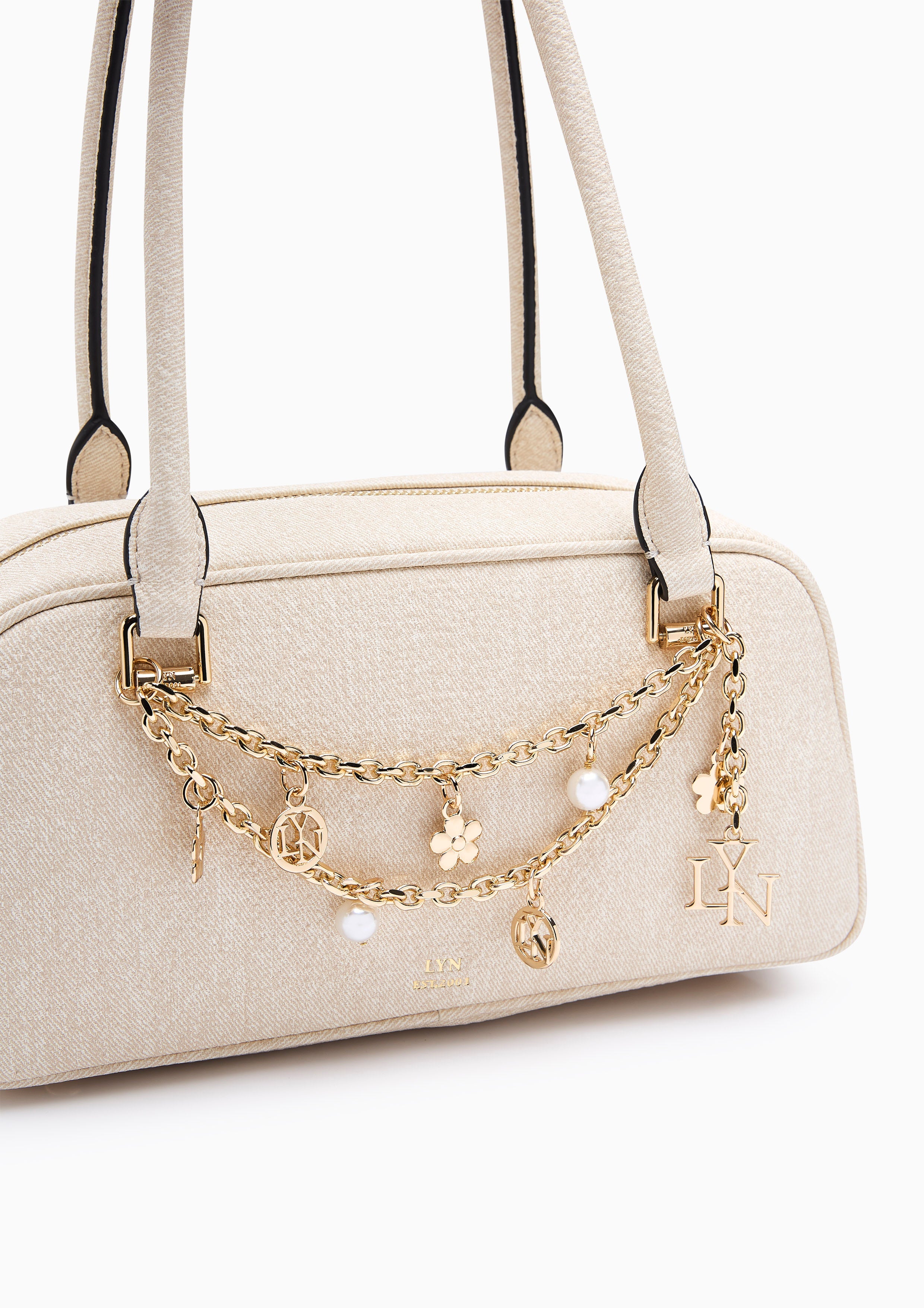 Bailey  M Shoulder Bag - Biege Variation 2