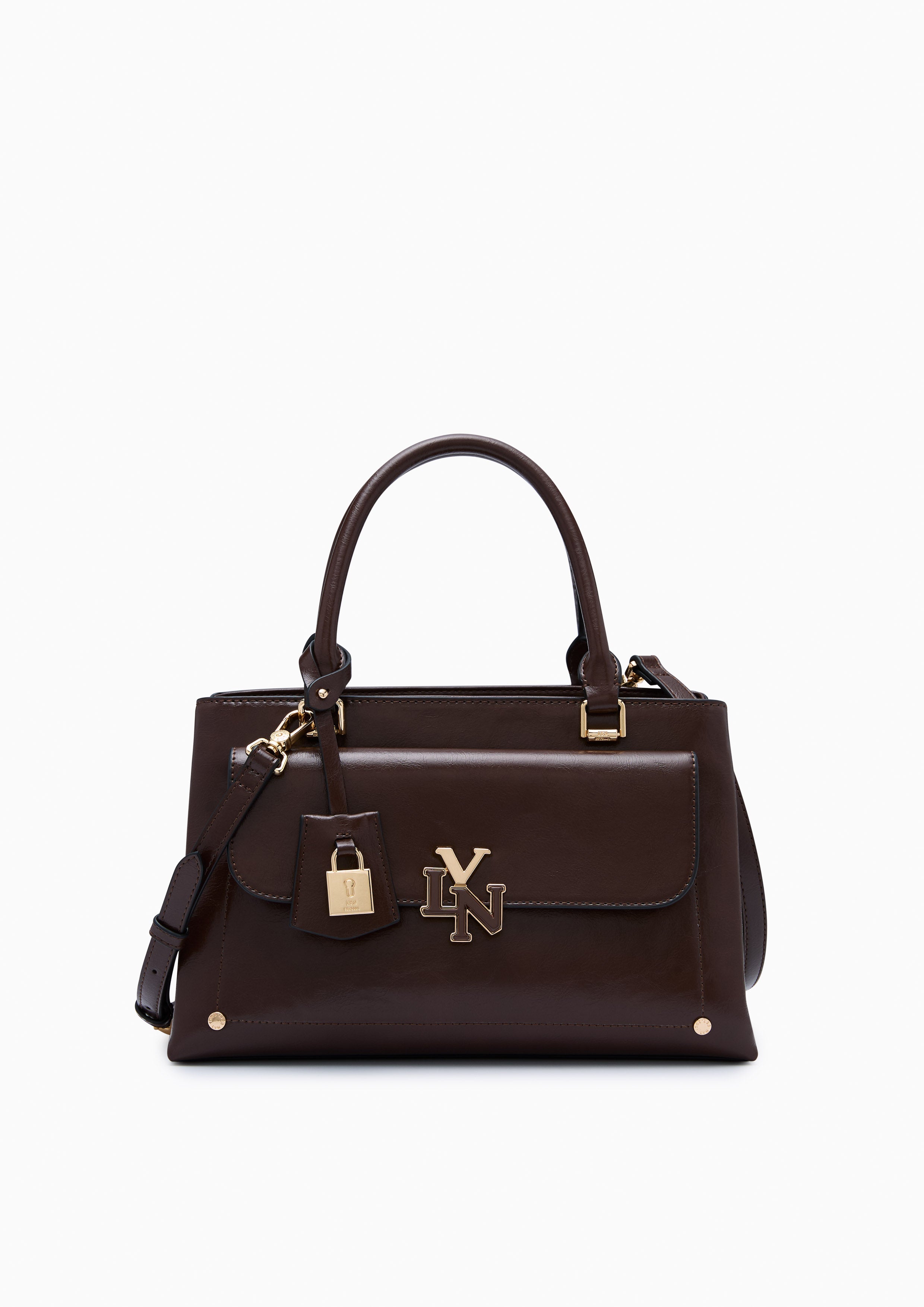Carlino  M Crossbody Bag - Dark Brown