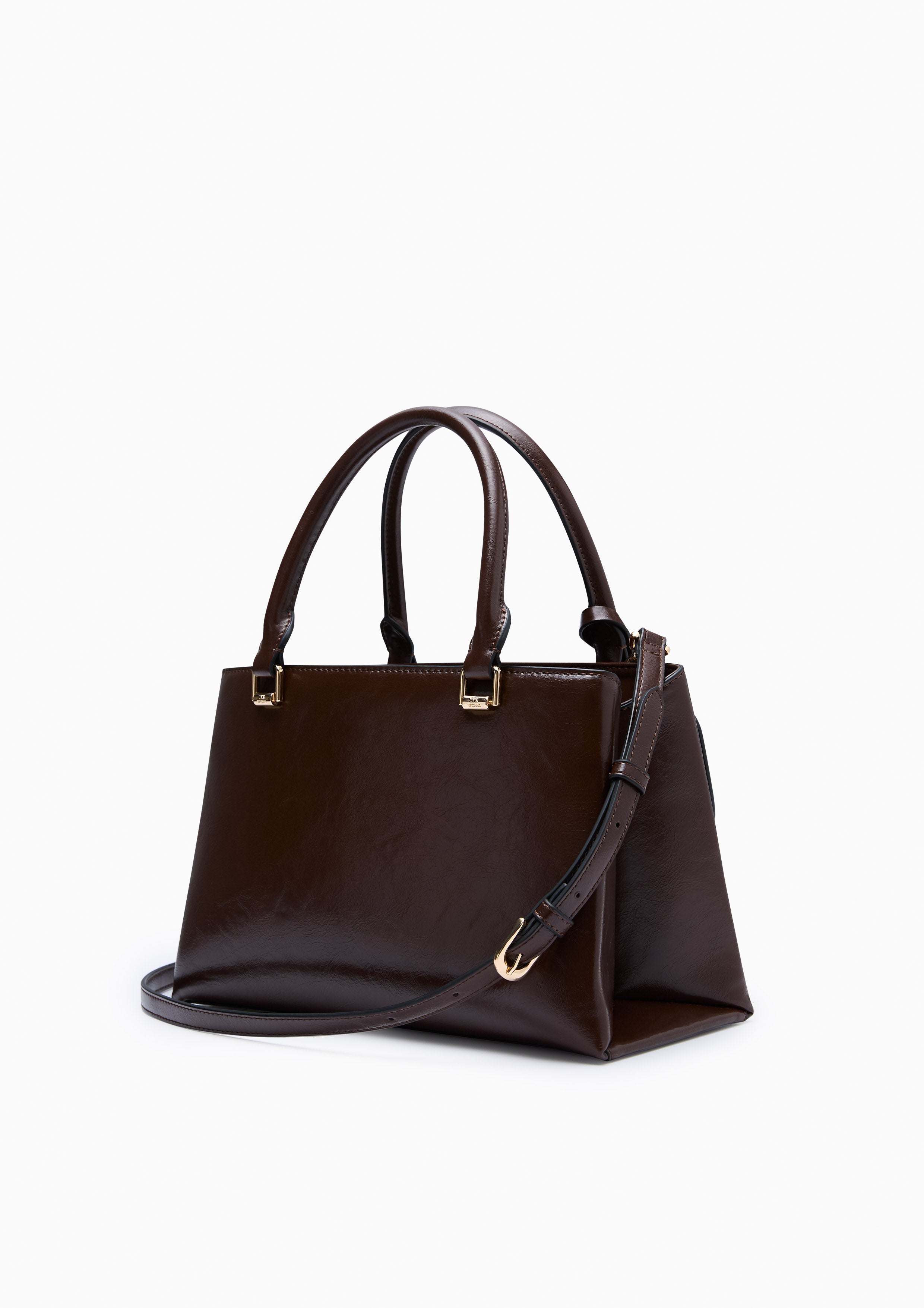 Carlino  M Crossbody Bag - Dark Brown
