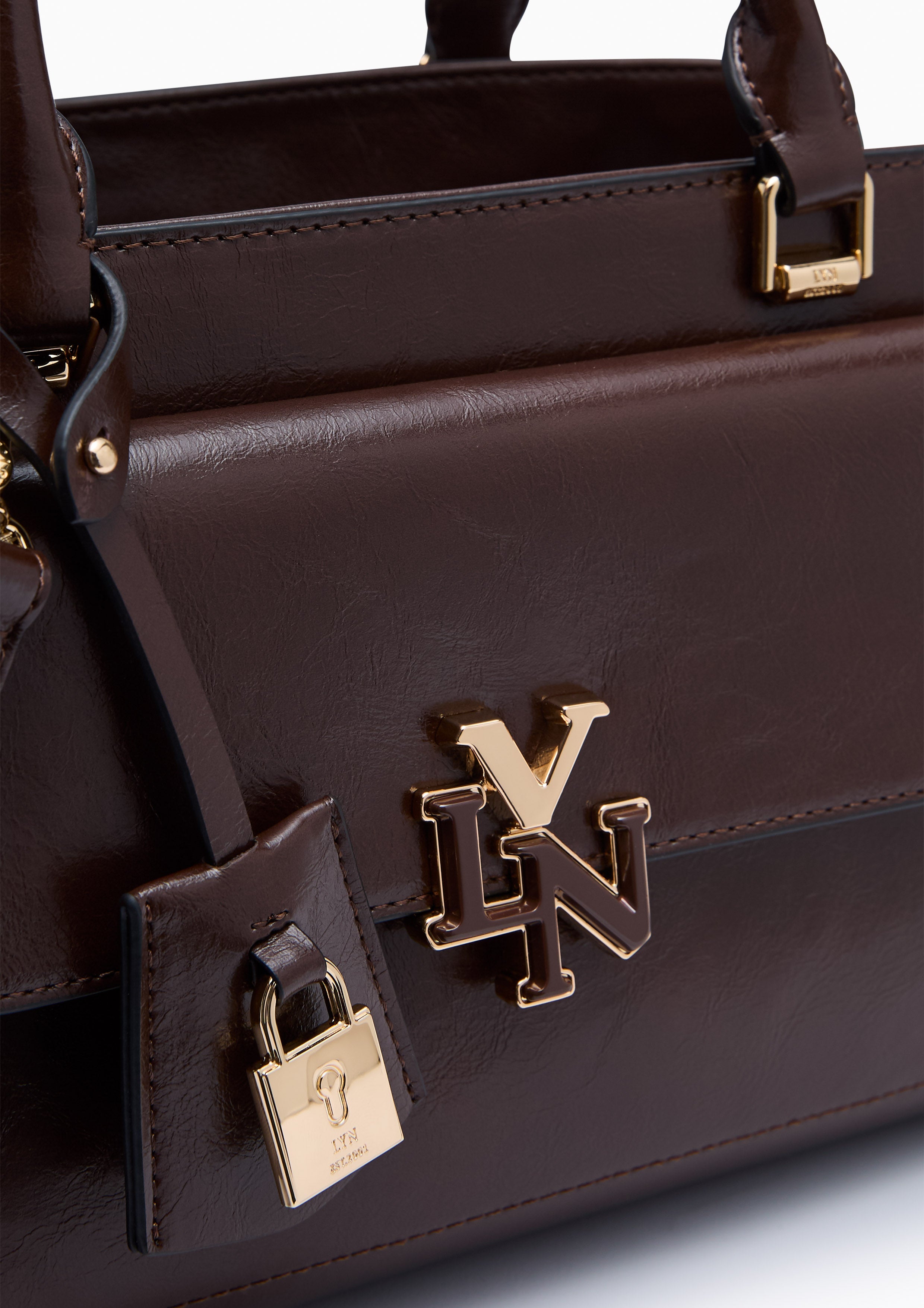 Carlino  M Crossbody Bag - Dark Brown