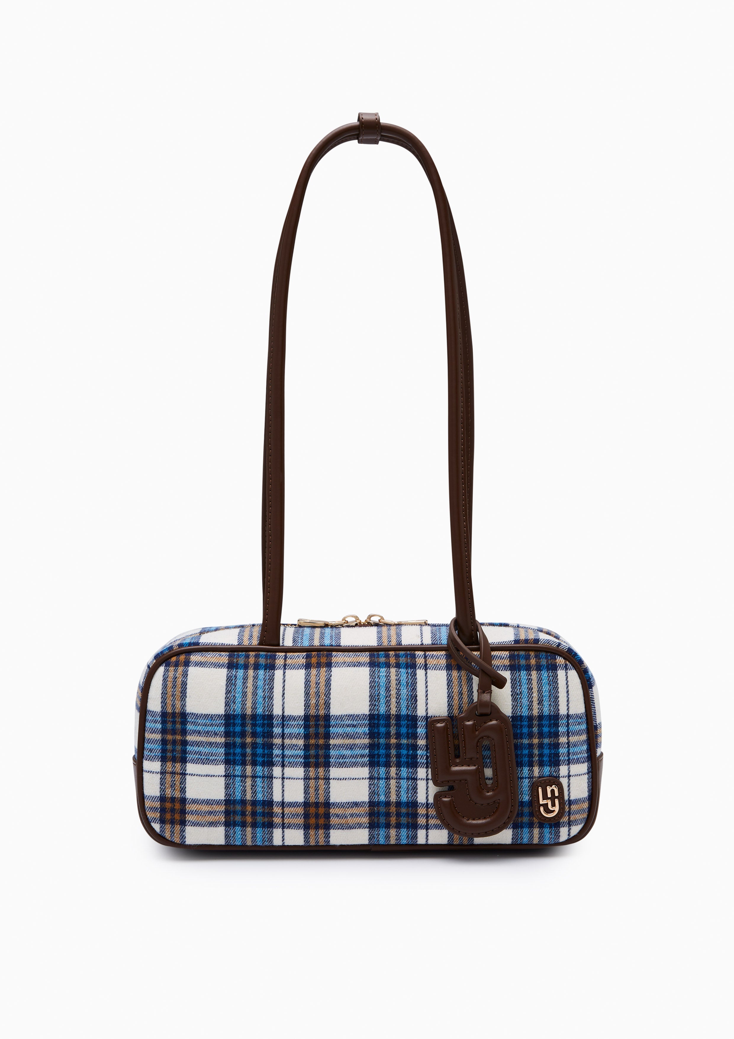 Moodie  M Shoulder Bag - Check Blue