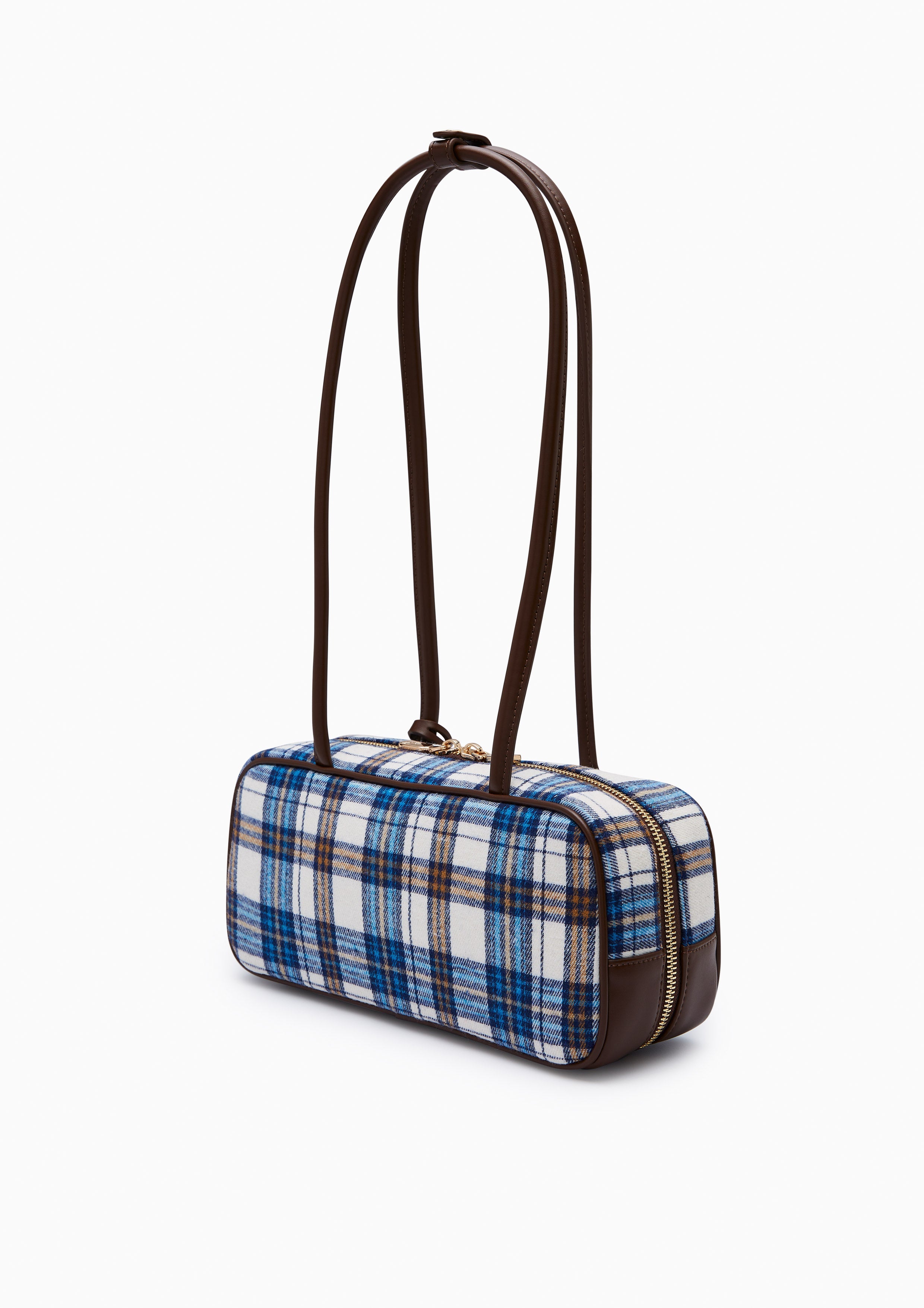 Moodie  M Shoulder Bag - Check Blue