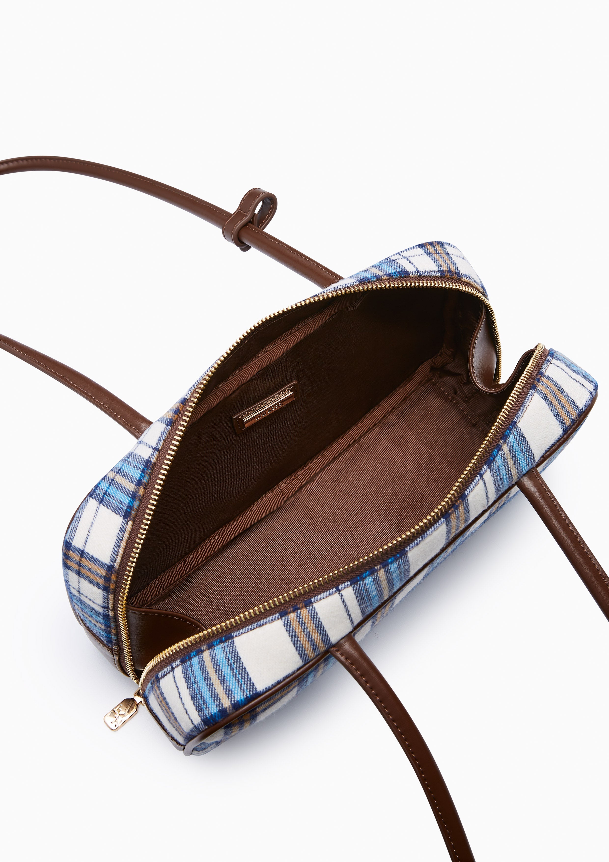 Moodie  M Shoulder Bag - Check Blue