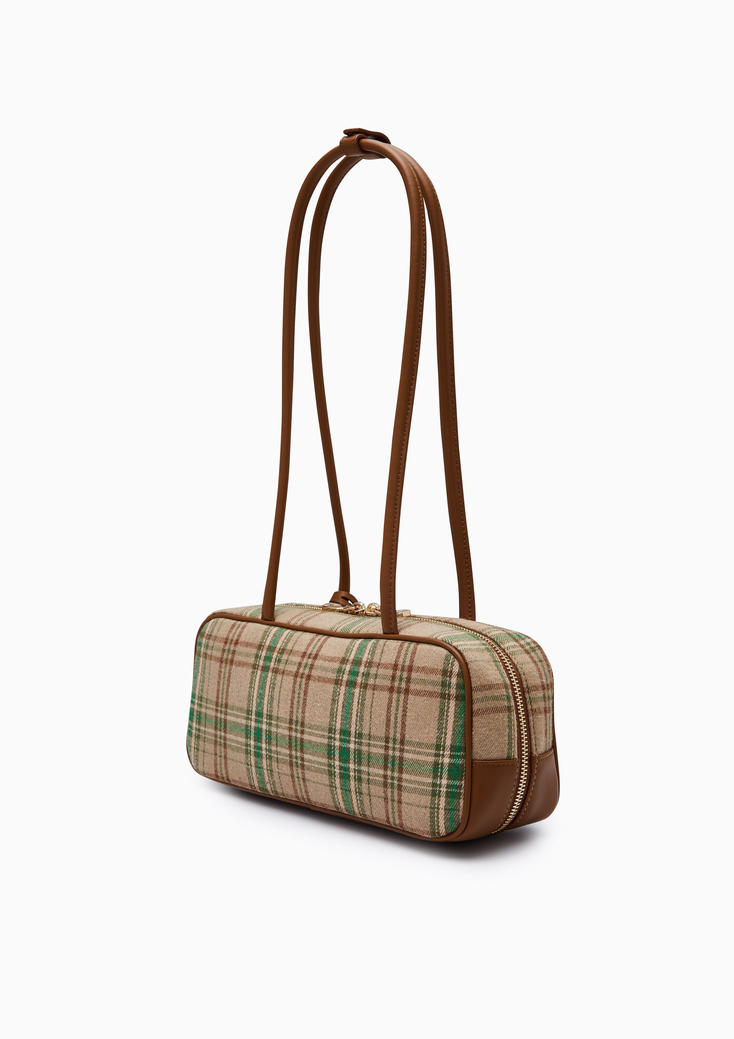Moodie  M Shoulder Bag - Check Green