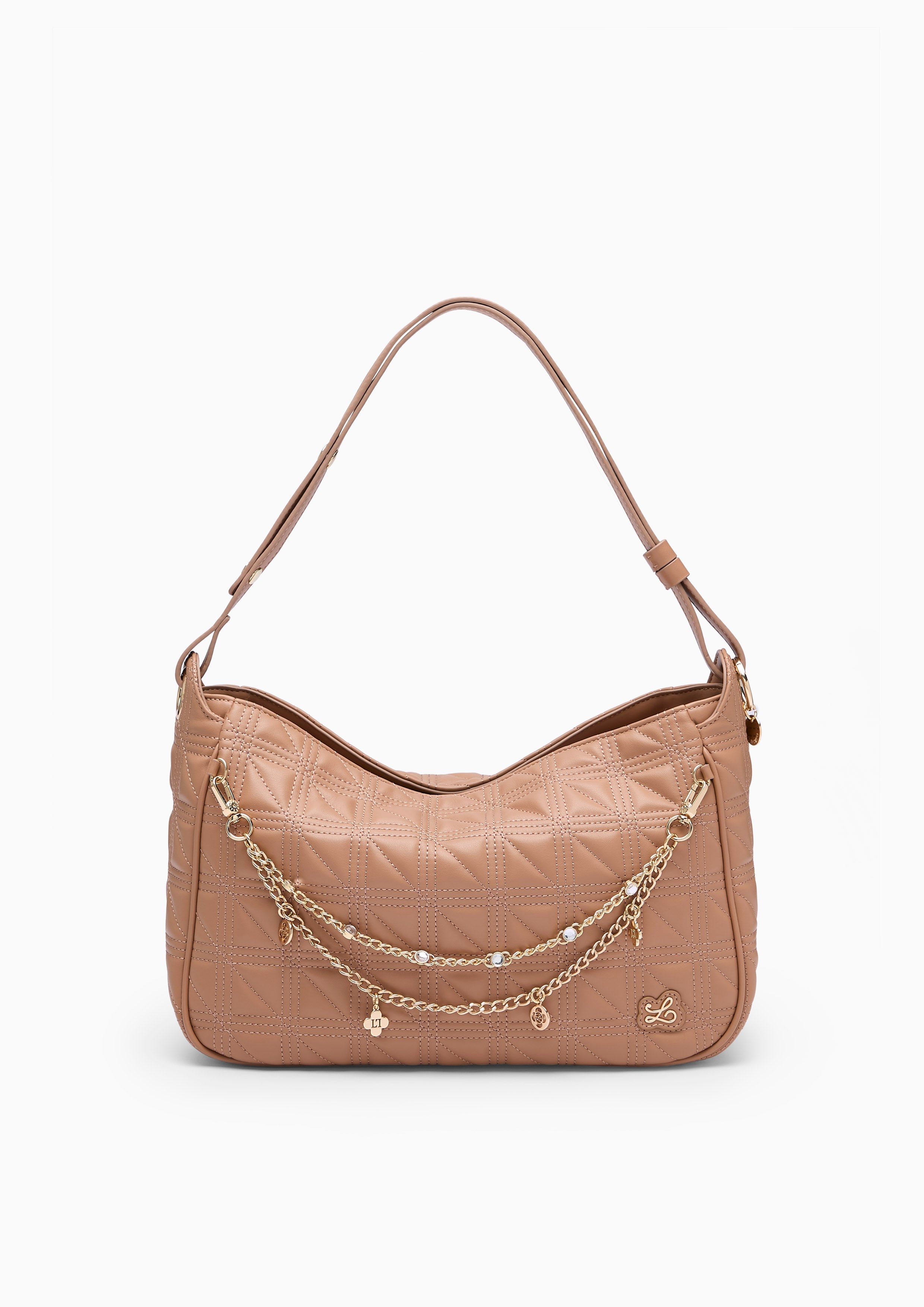 A-Ra Drawstring XL Bucket Bag - Nude