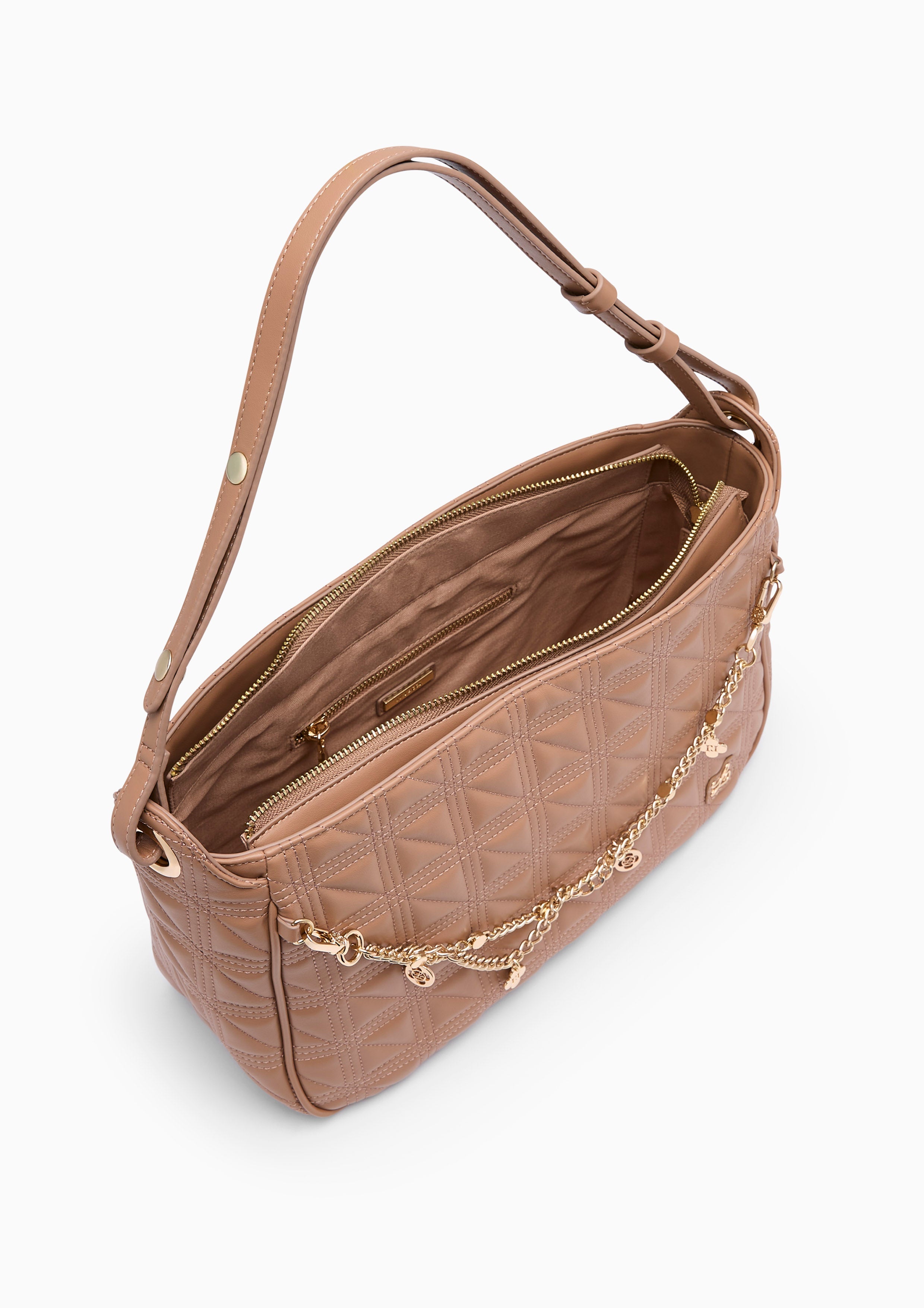 A-Ra Drawstring XL Bucket Bag - Nude