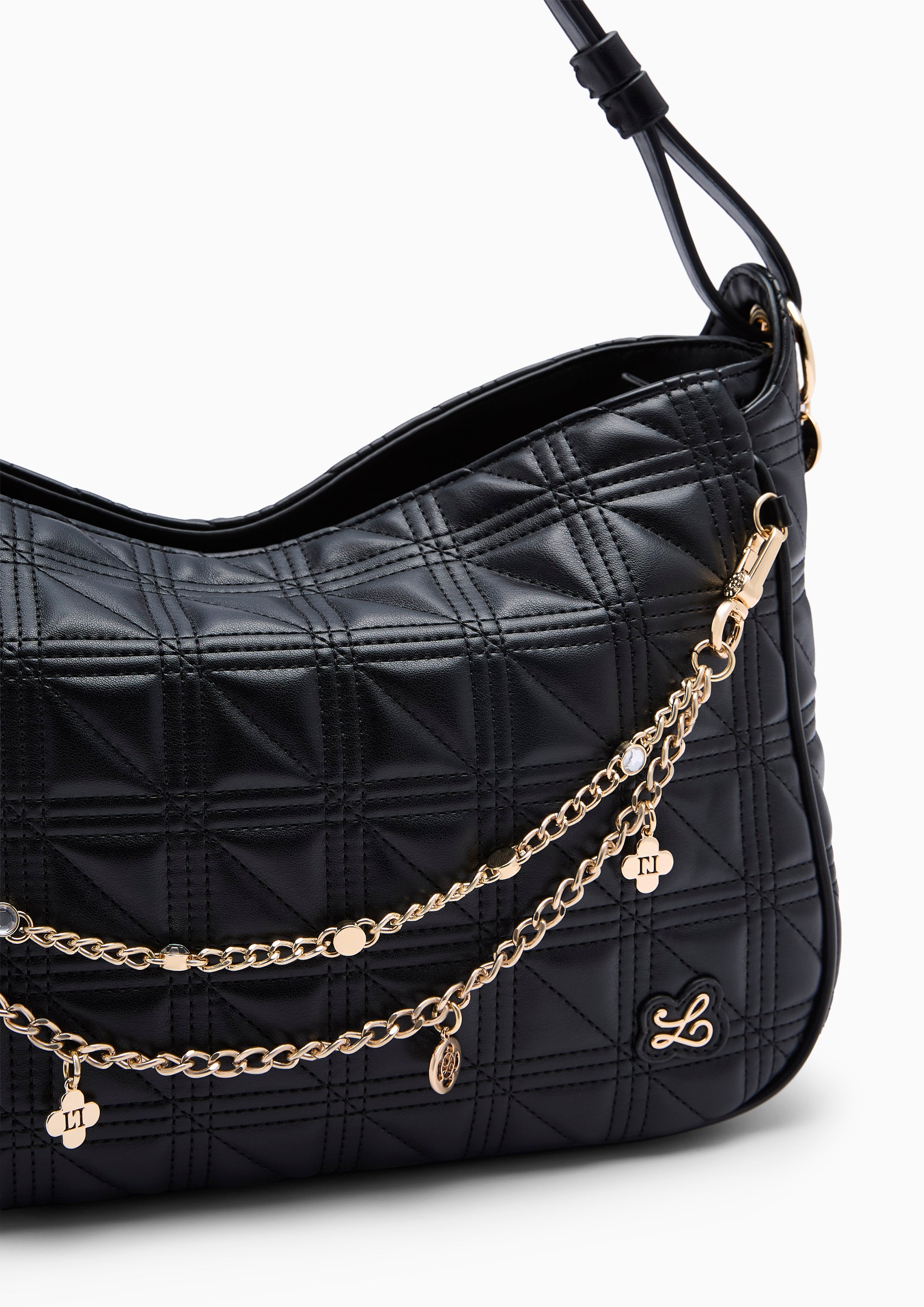 A-Ra Drawstring XL Bucket Bag - Black