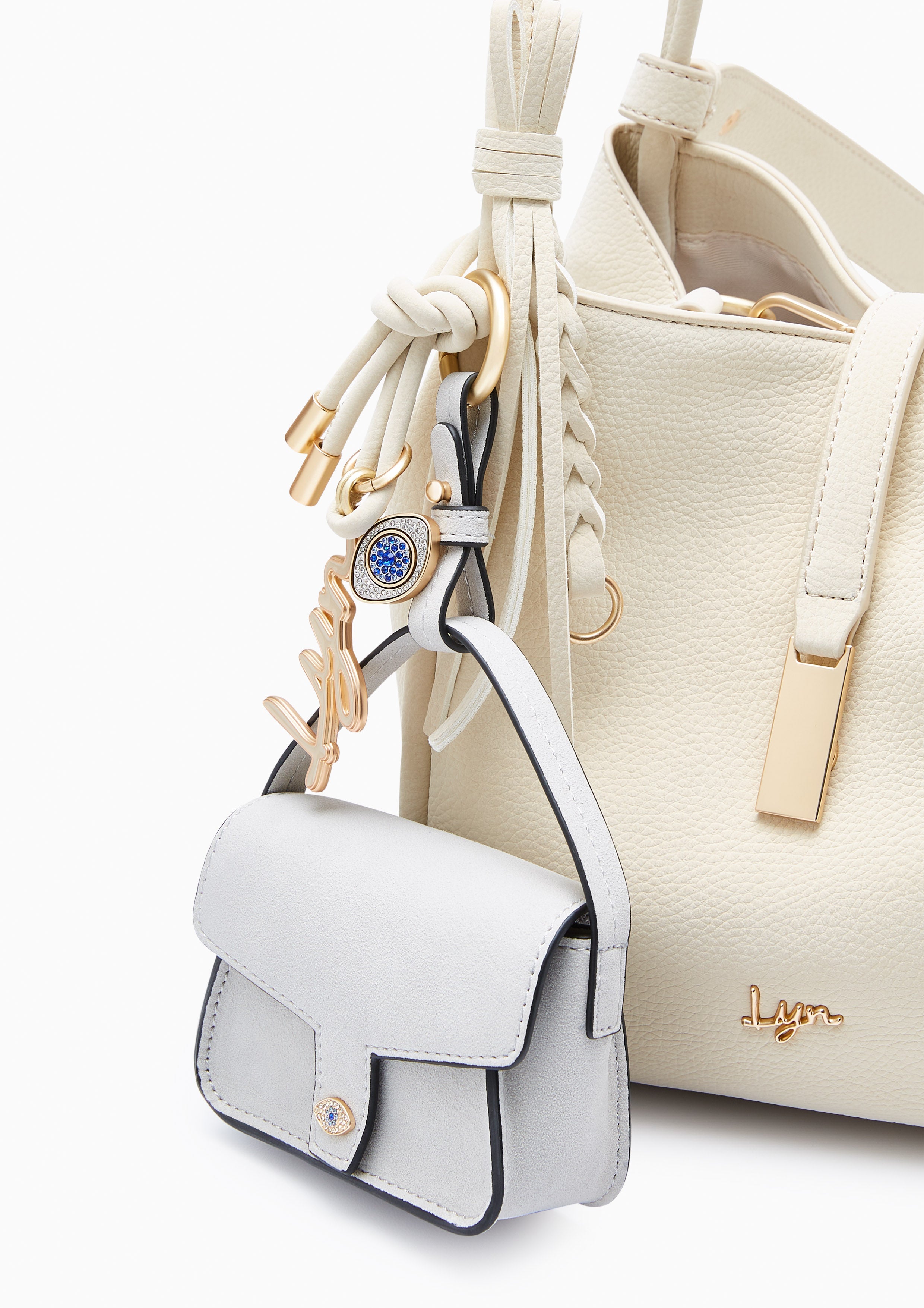 Evilly Handle  M Handbag - Ivory